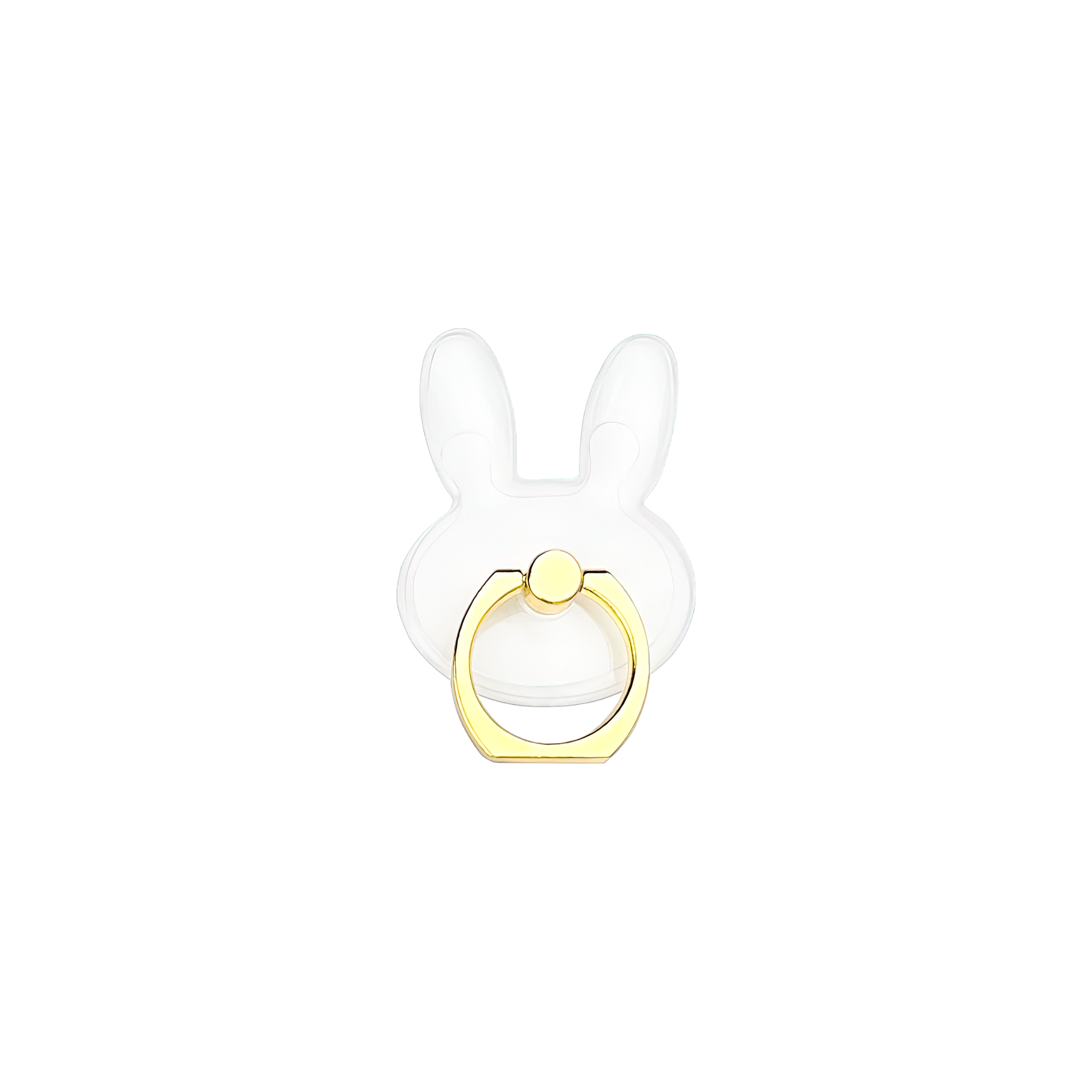 Gold Hoppy Clear Bunny Ring Holder