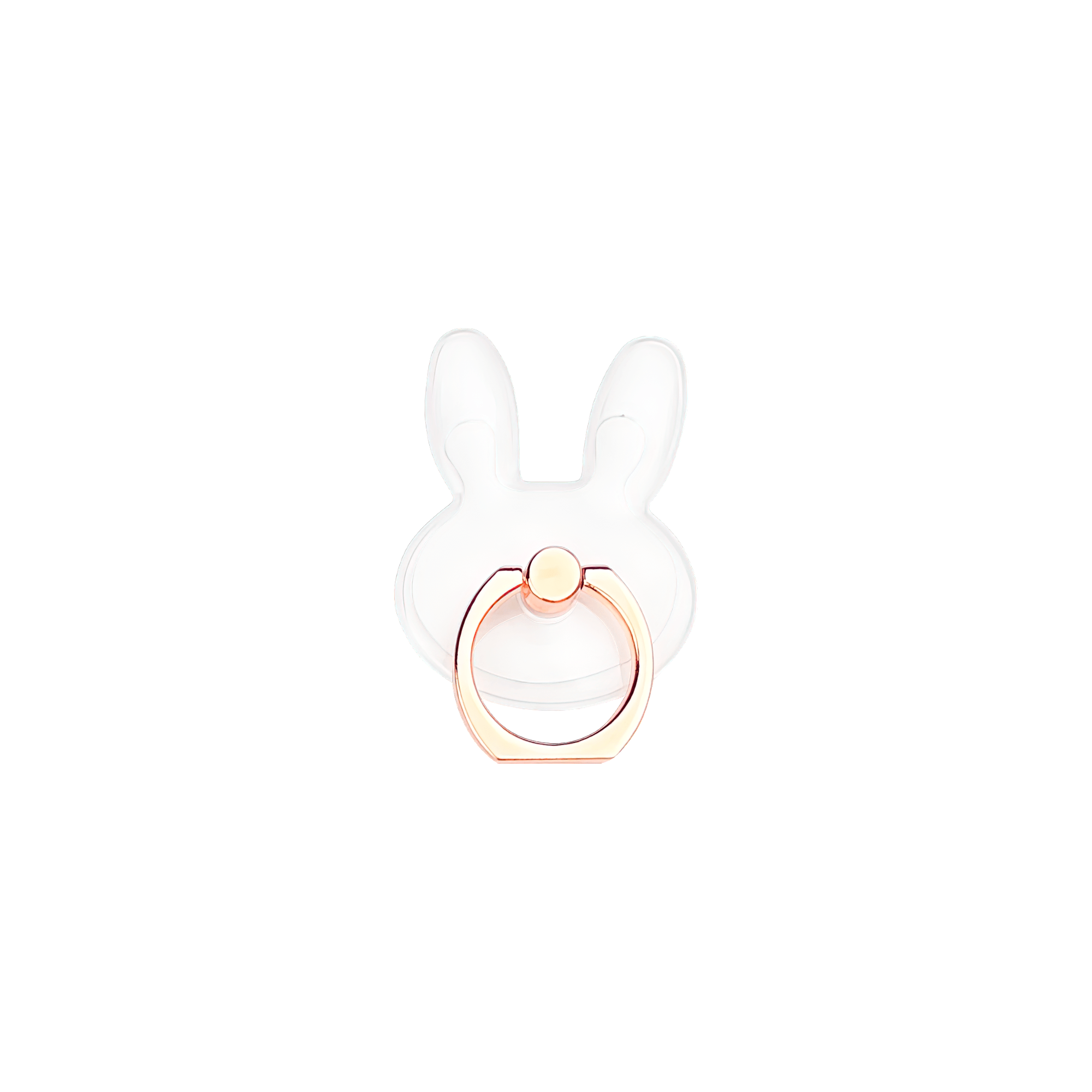 Rose Gold Hoppy Clear Bunny Ring Holder