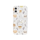 Silver Hoppy Clear Bunny Ring Holder on a Furry Forest Phone Case