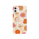 Rose Gold Petal Clear Flower Ring Holder on a Far Out Phone Case