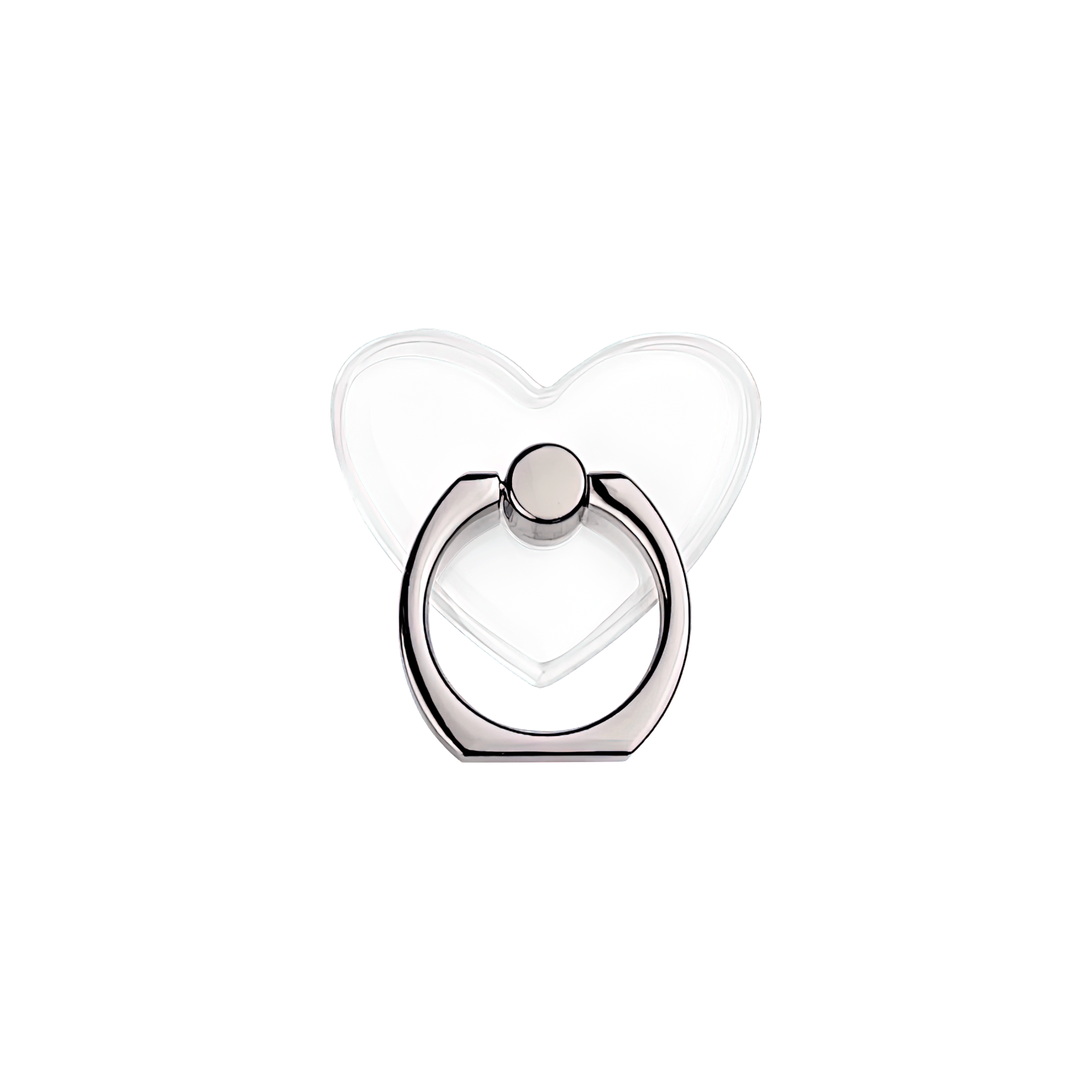 Black Heartbeat Clear Heart Ring Holder