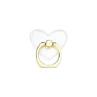 Gold Heartbeat Clear Heart Ring Holder