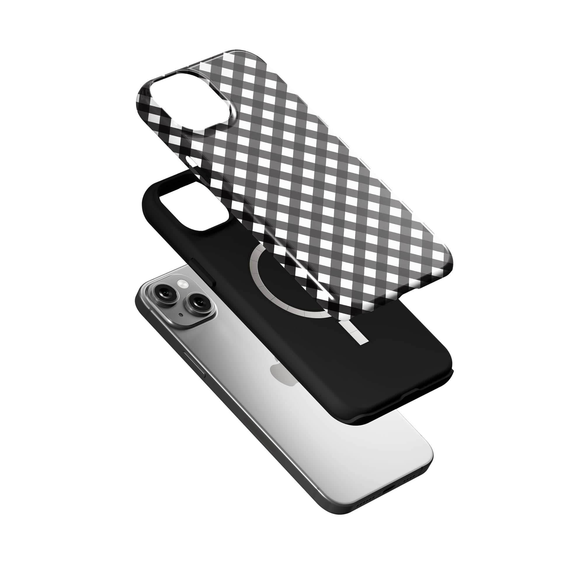 Cross Checkers | Diagonal Plaid Case for iPhone 15 Plus