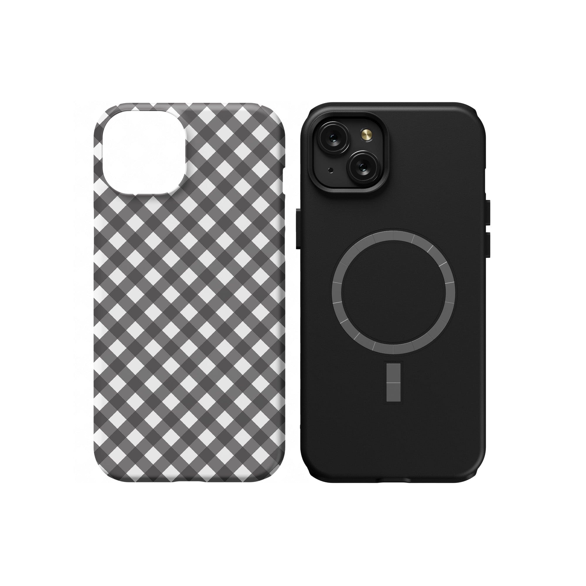 Cross Checkers | Diagonal Plaid Case for iPhone 15 Plus