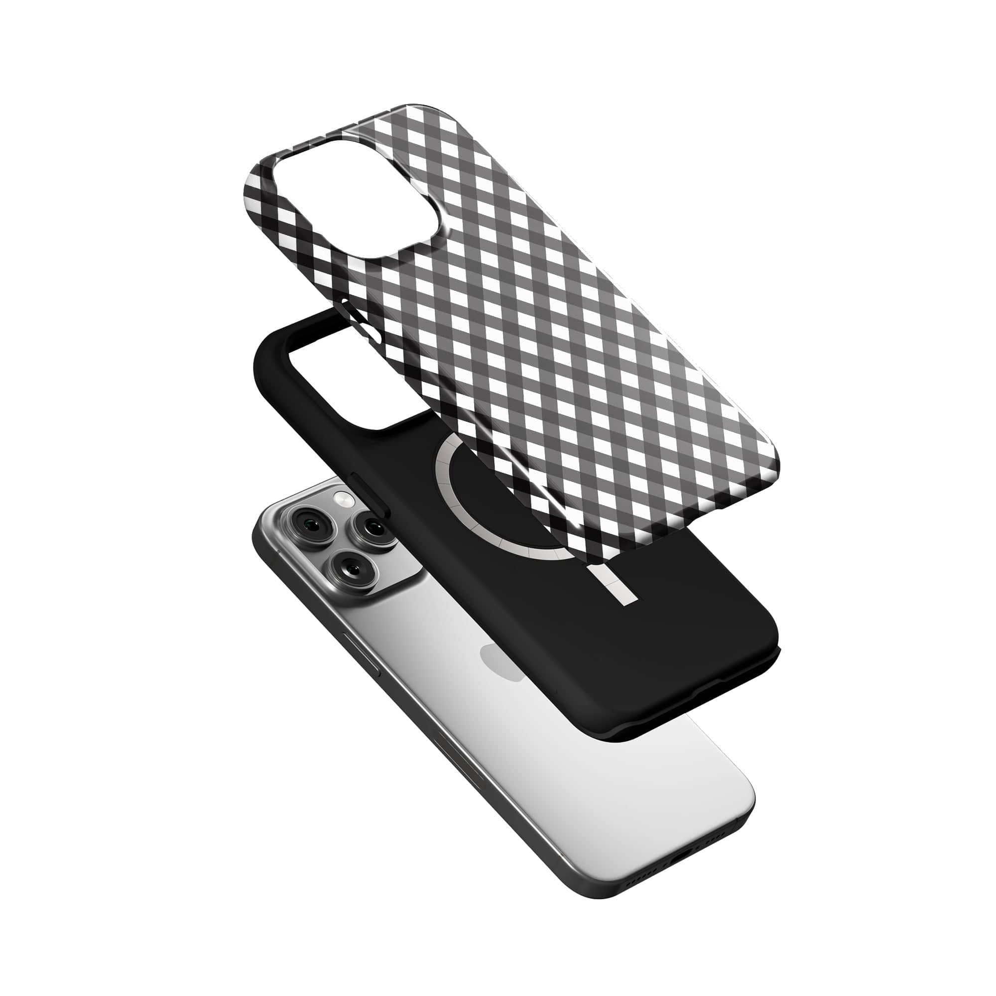 Cross Checkers | Diagonal Plaid Case for iPhone 15 Pro Max