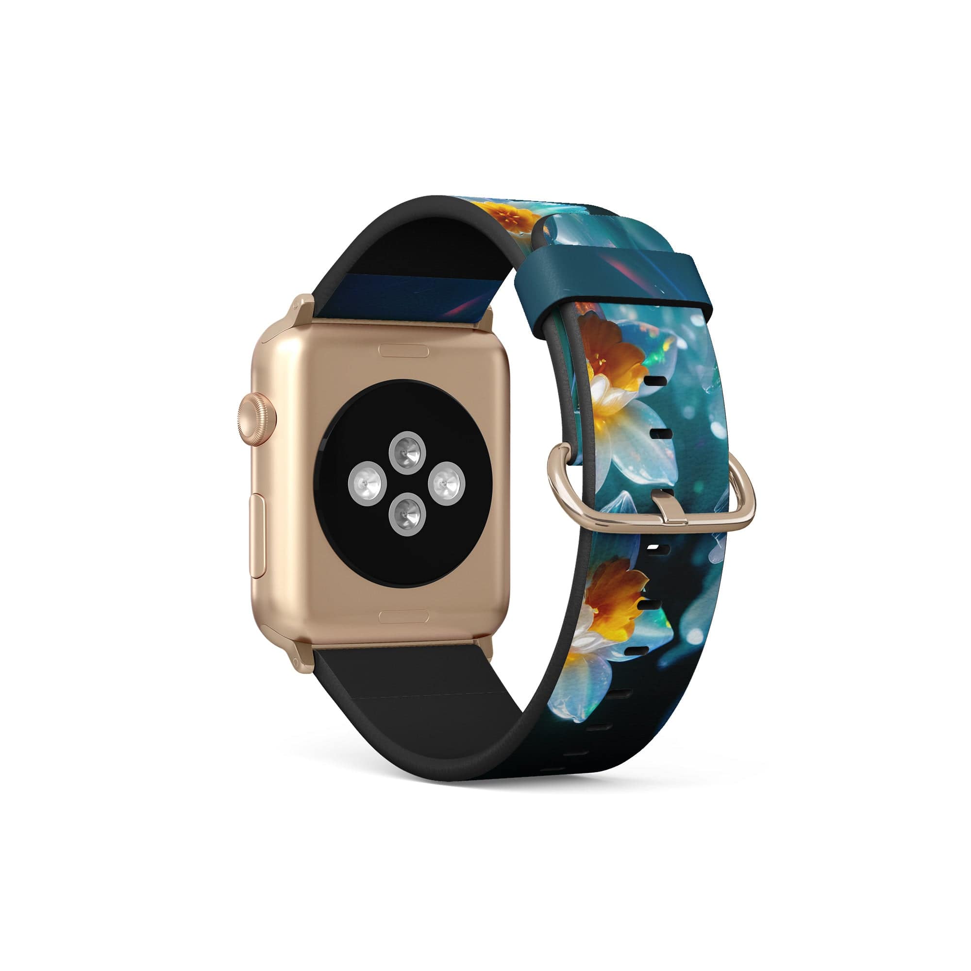 Delicate Shimmer | Crystal Flower Daffodil Apple Watch Band in Gold