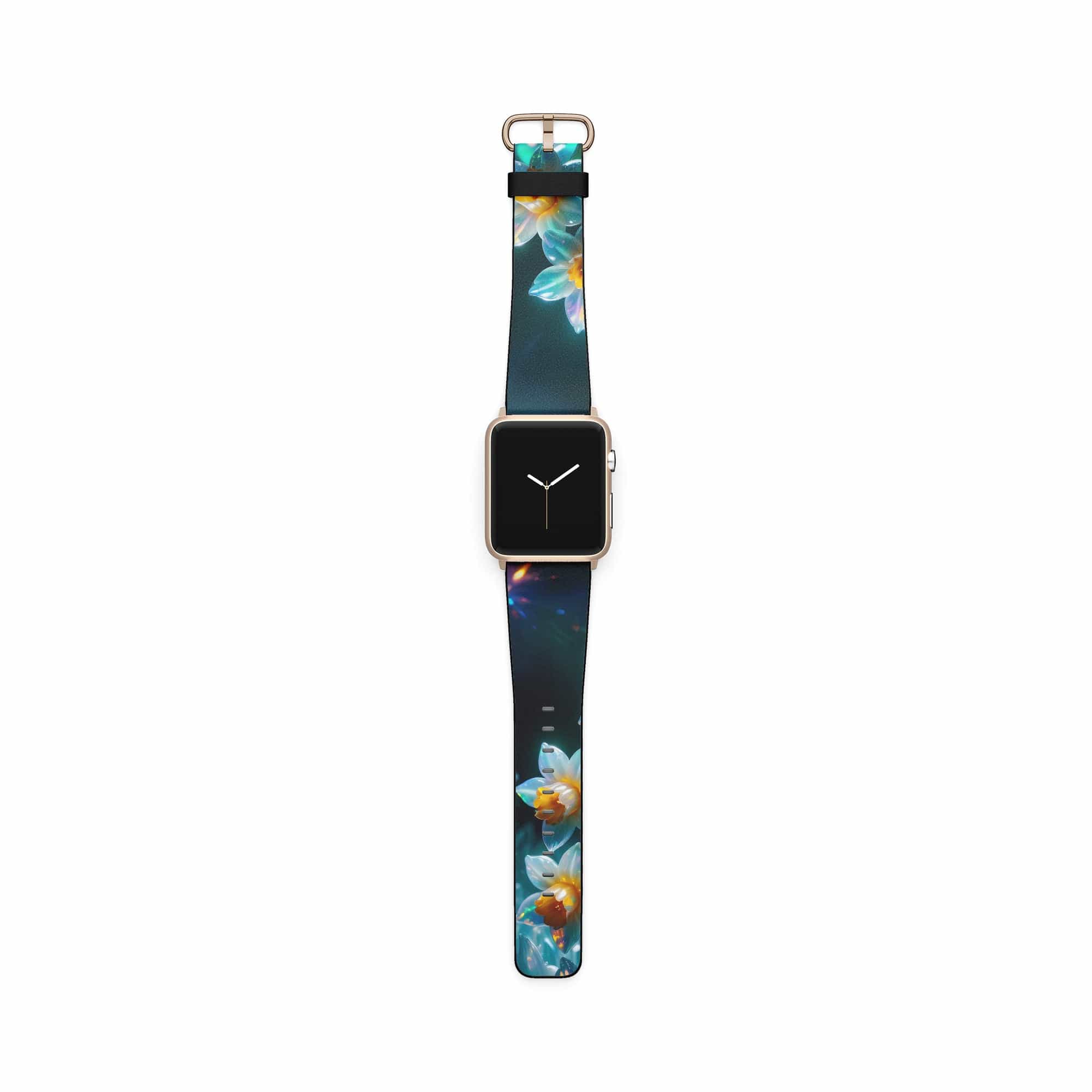 Delicate Shimmer | Crystal Flower Daffodil Apple Watch Band in Gold