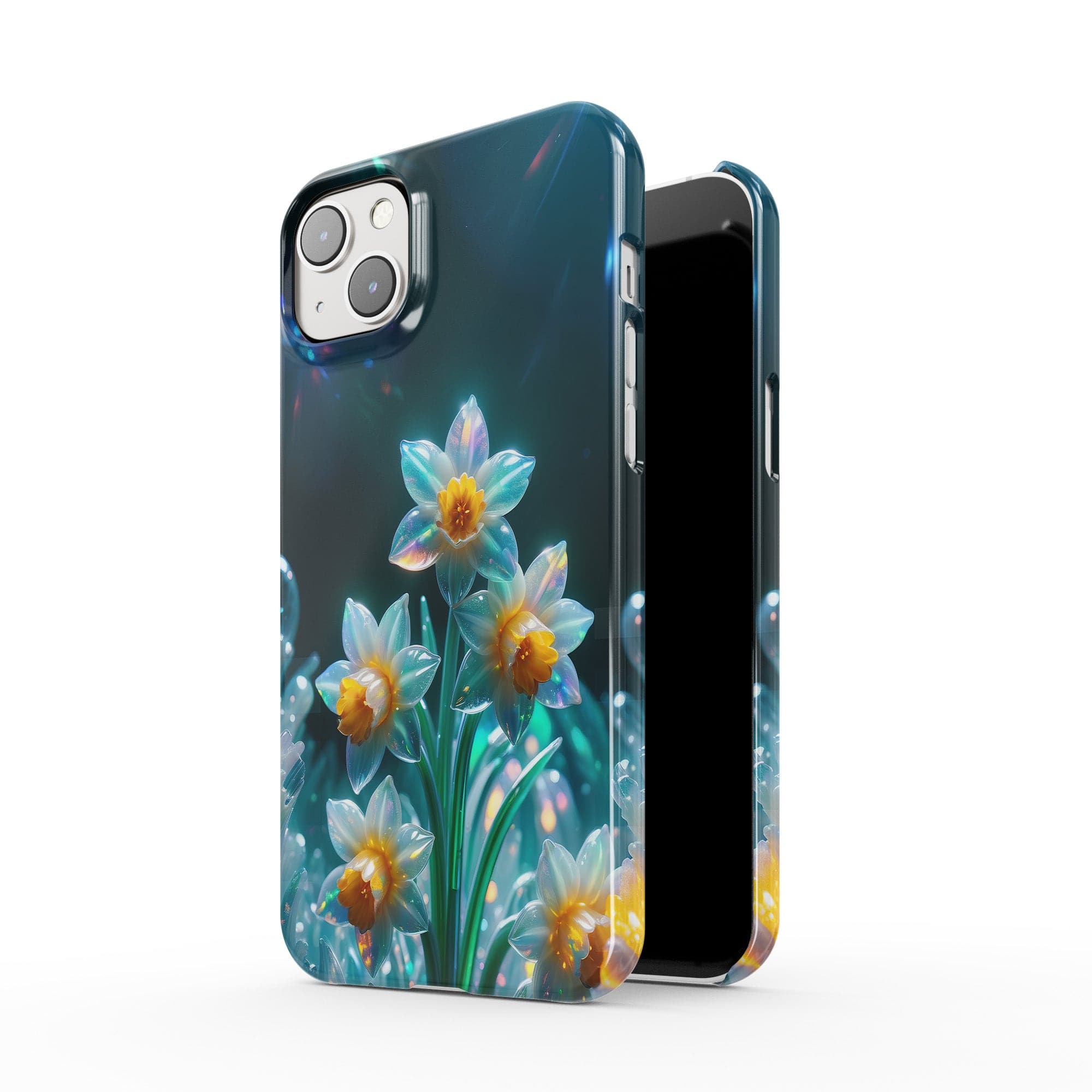 Delicate Shimmer | Crystal Flower Daffodil Case for iPhone 14 Plus