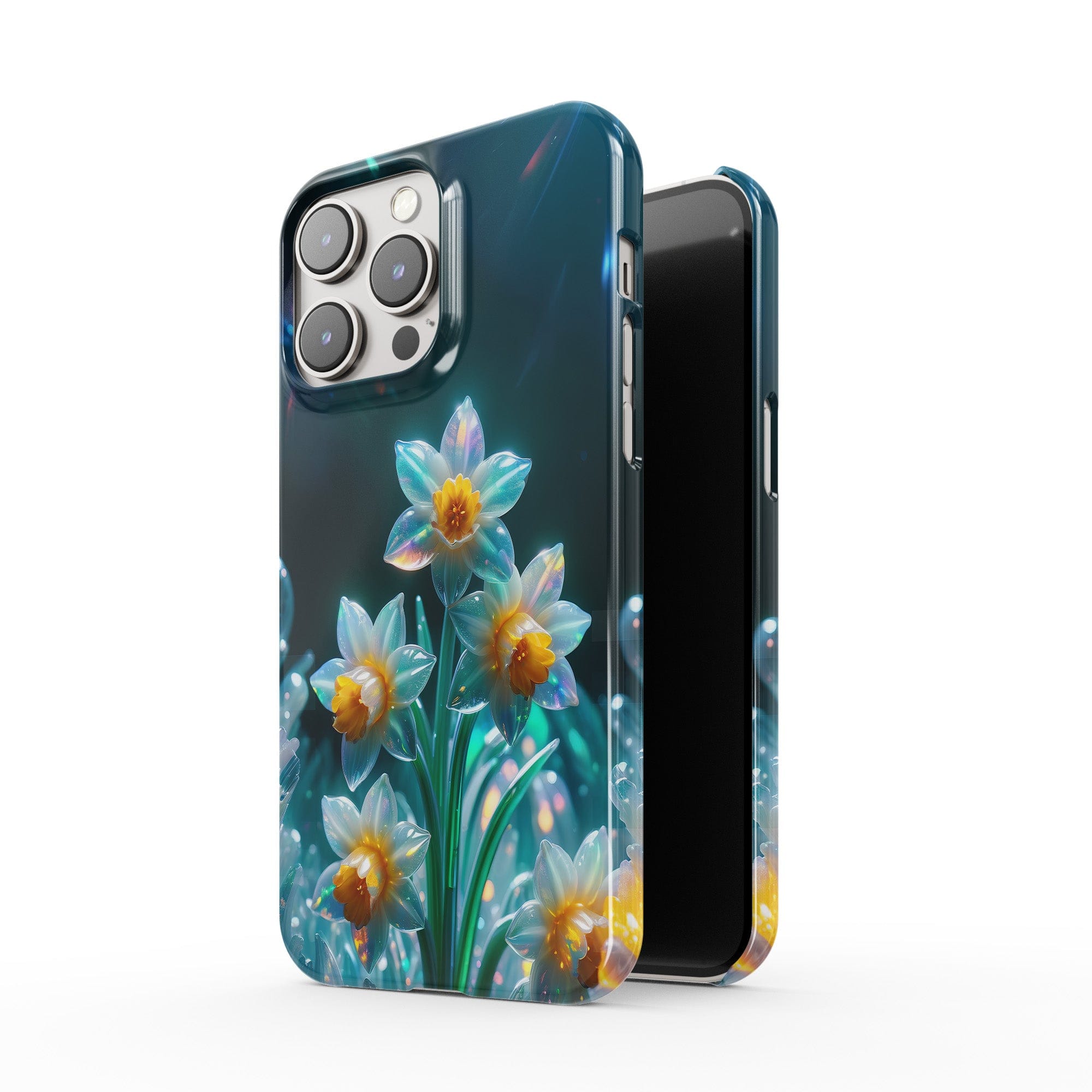 Delicate Shimmer | Crystal Flower Daffodil Case for iPhone 14 Pro Max