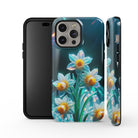 Delicate Shimmer | Crystal Flower Daffodil Case for iPhone 14 Pro Max