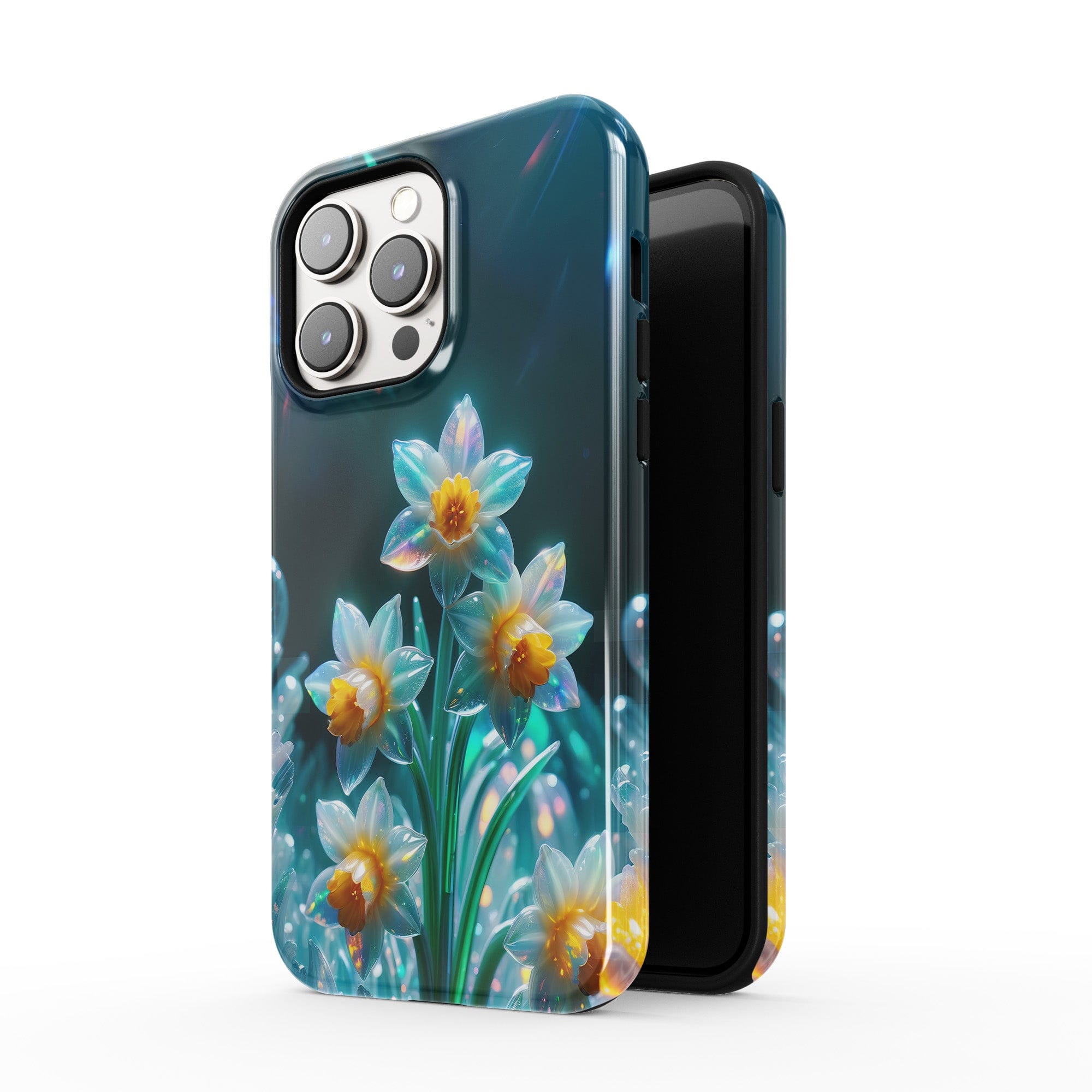 Delicate Shimmer | Crystal Flower Daffodil Case for iPhone 14 Pro Max