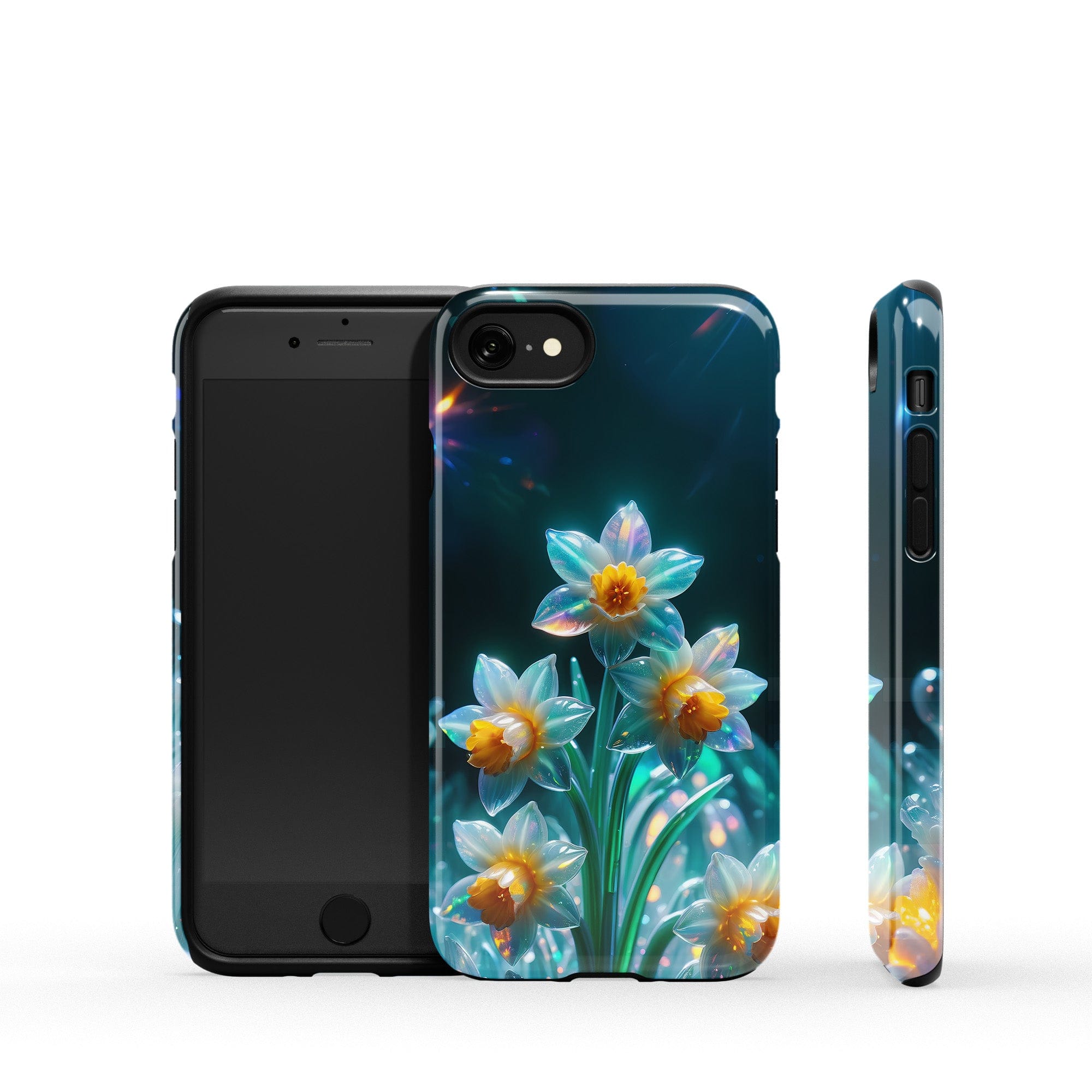 Delicate Shimmer | Crystal Flower Daffodil Case for iPhone SE