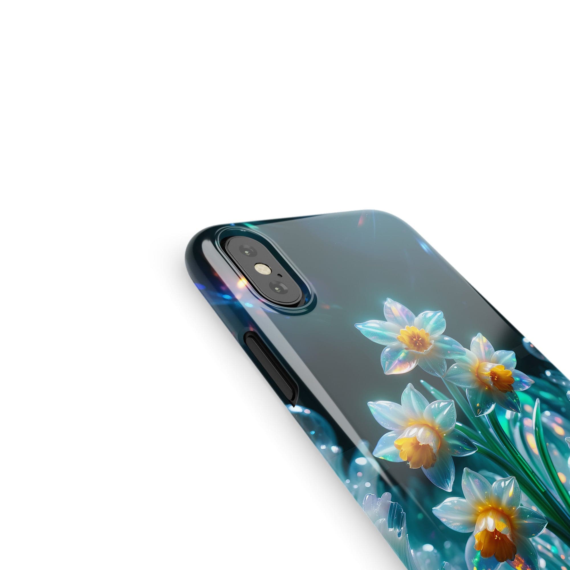 Delicate Shimmer | Crystal Flower Daffodil Case for iPhone X