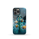 Delicate Shimmer | Crystal Flower Daffodil Foldable Phone Grip in Black