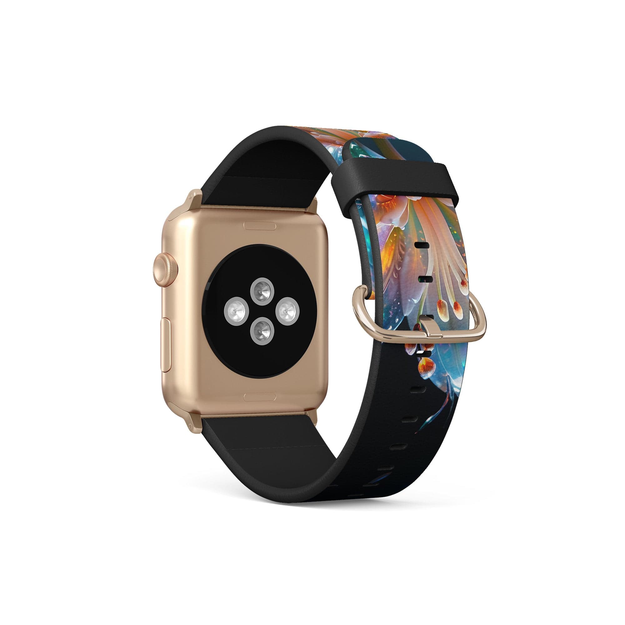 Eternal Prism | Crystal Flower Lily Apple Watch Band in Gold