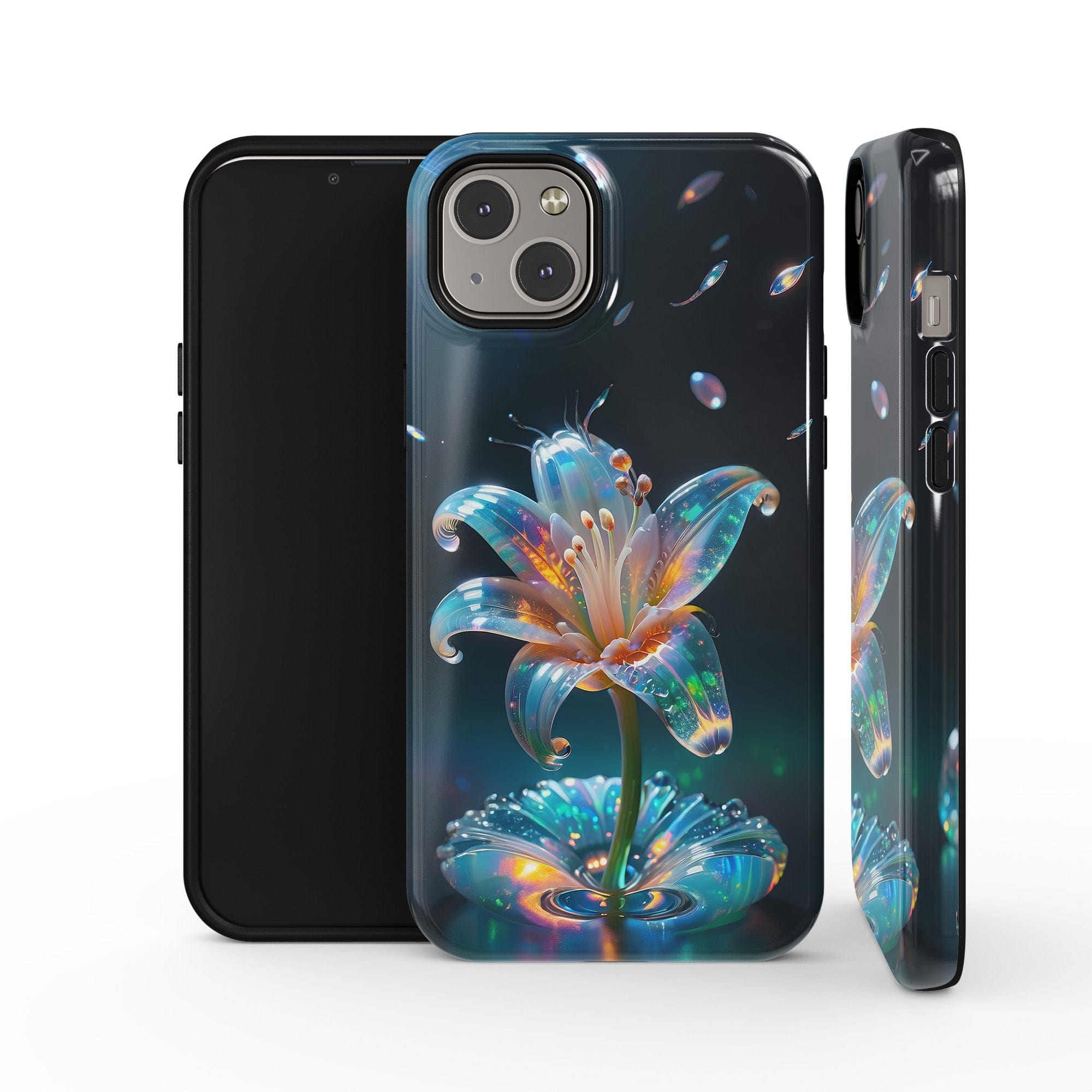 Eternal Prism | Crystal Flower Lily Case for iPhone 14 Plus