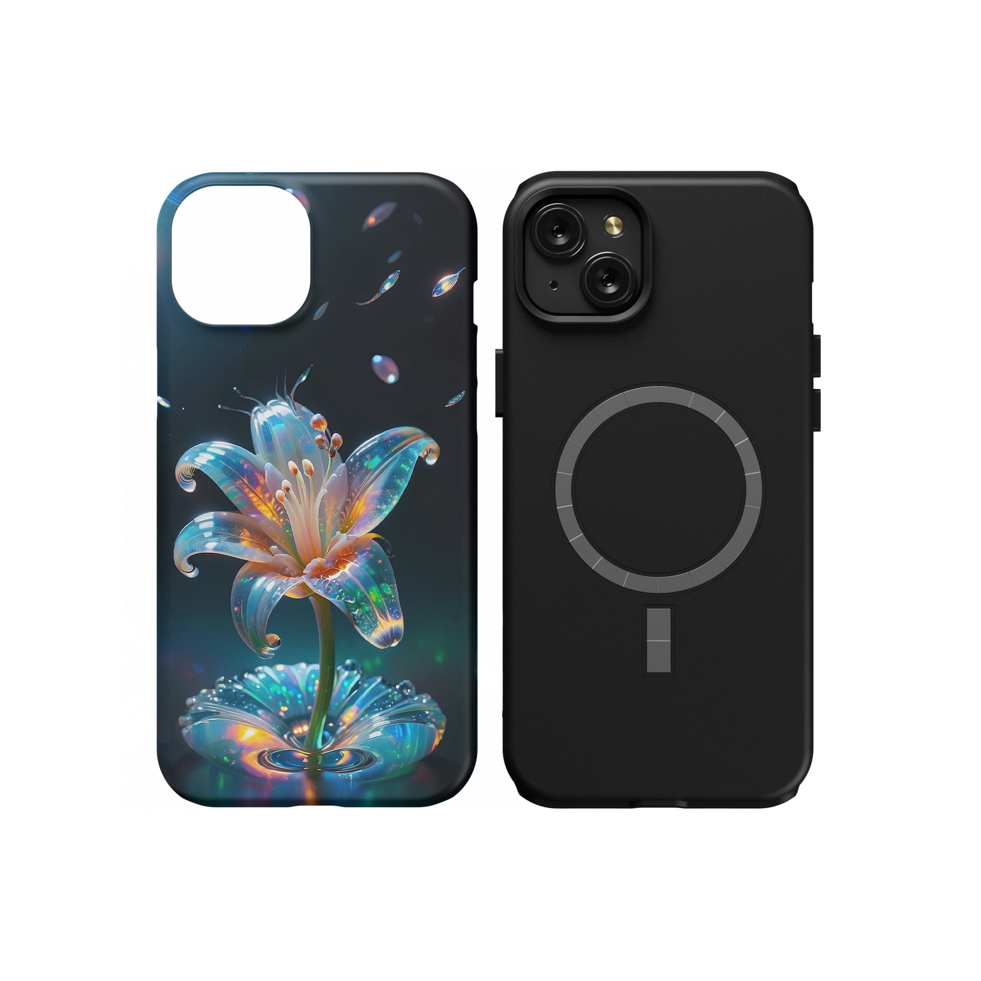 Eternal Prism | Crystal Flower Lily Case for iPhone 15 Plus