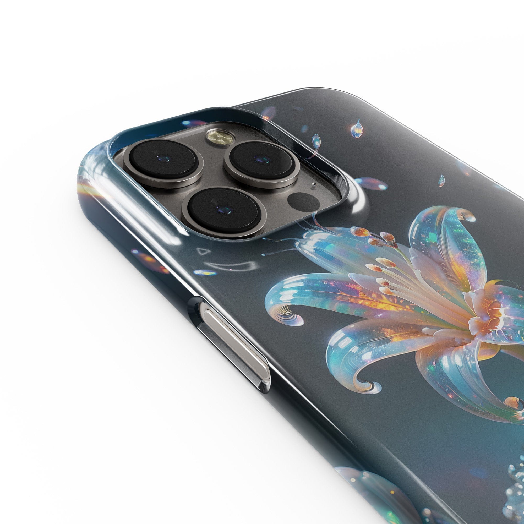 Eternal Prism | Crystal Flower Lily Case for iPhone 14 Pro Max