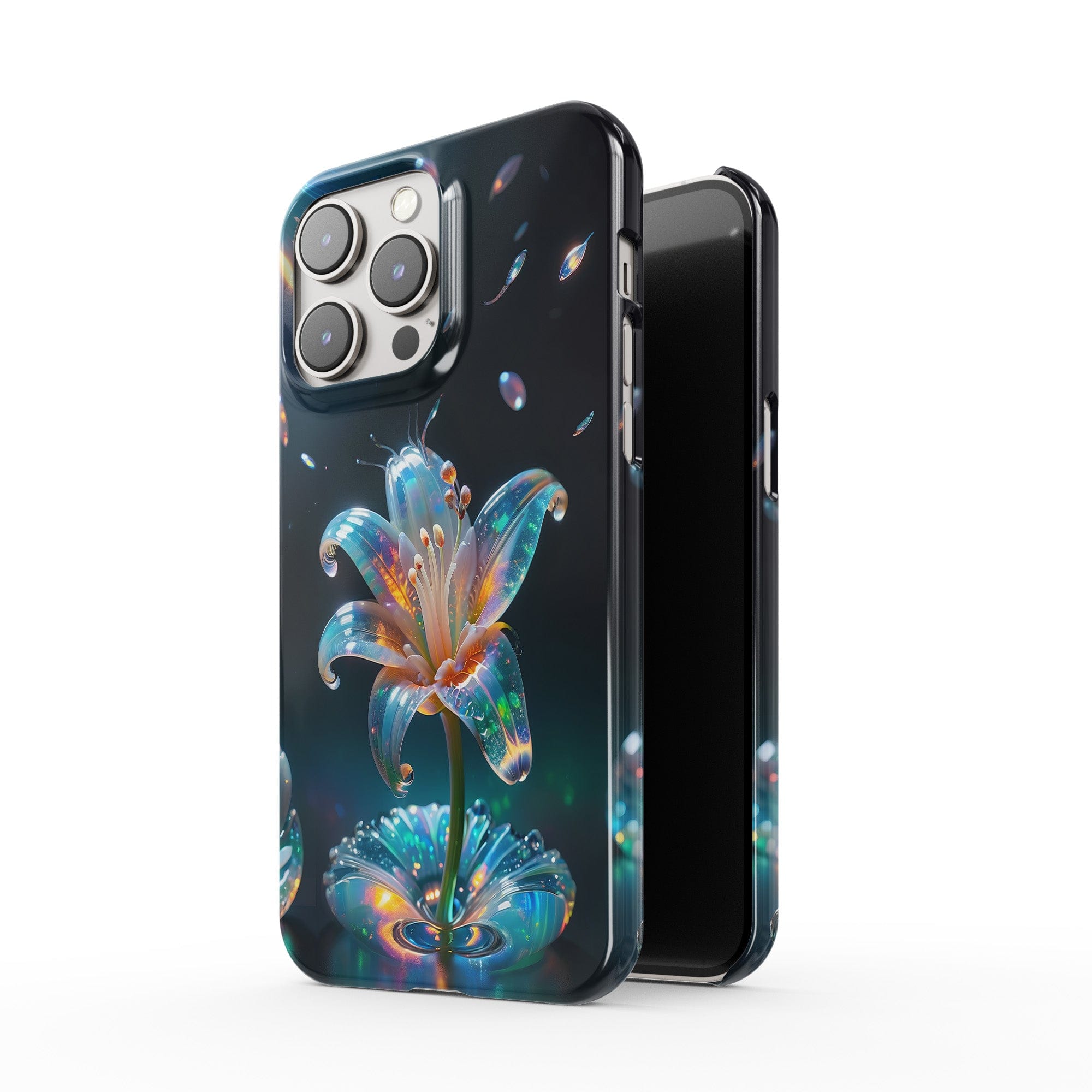 Eternal Prism | Crystal Flower Lily Case for iPhone 14 Pro Max