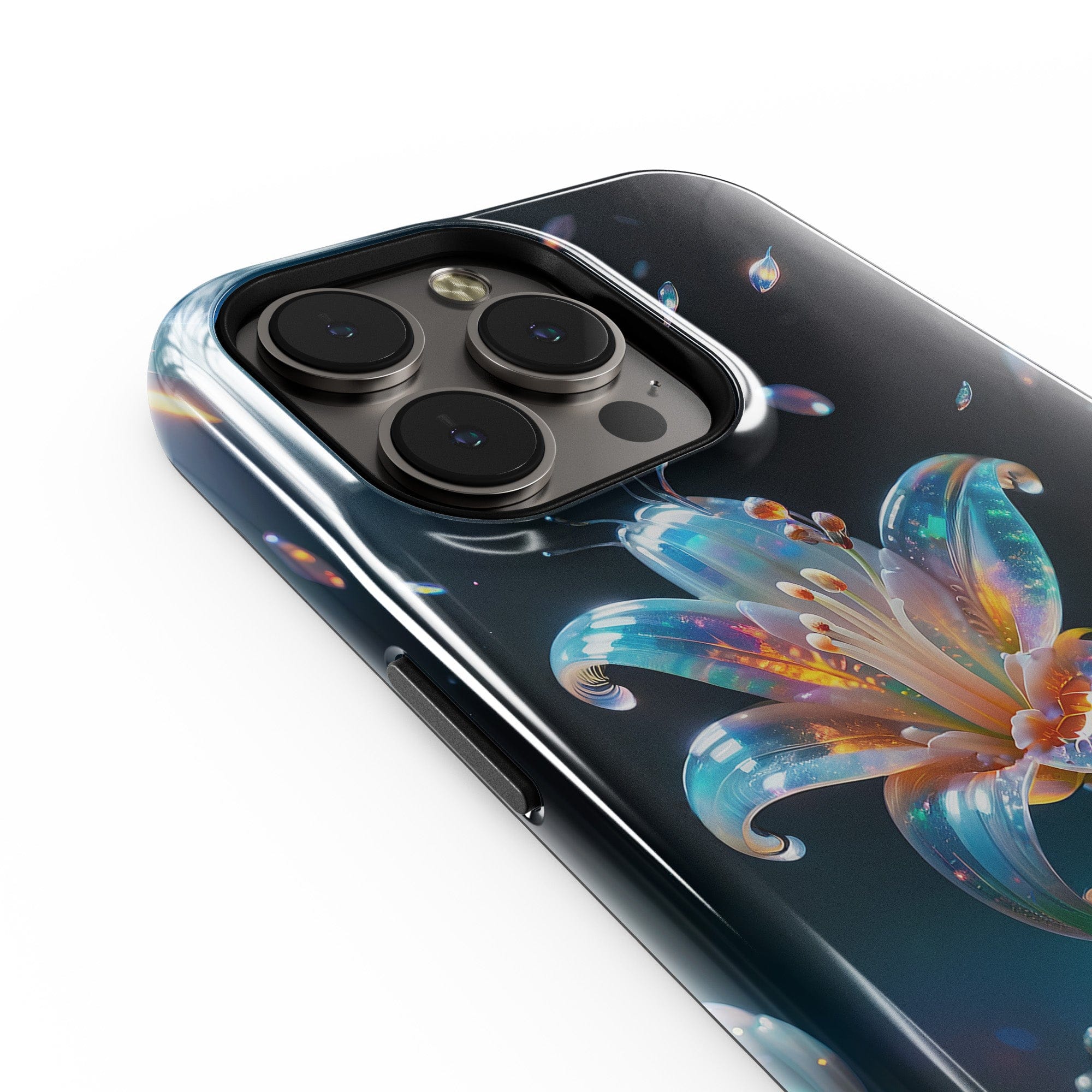 Eternal Prism | Crystal Flower Lily Case for iPhone 14 Pro Max