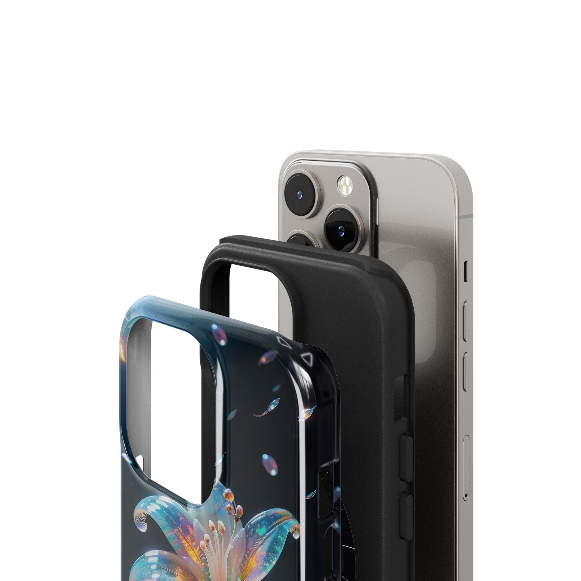 Eternal Prism | Crystal Flower Lily Case for iPhone 14 Pro