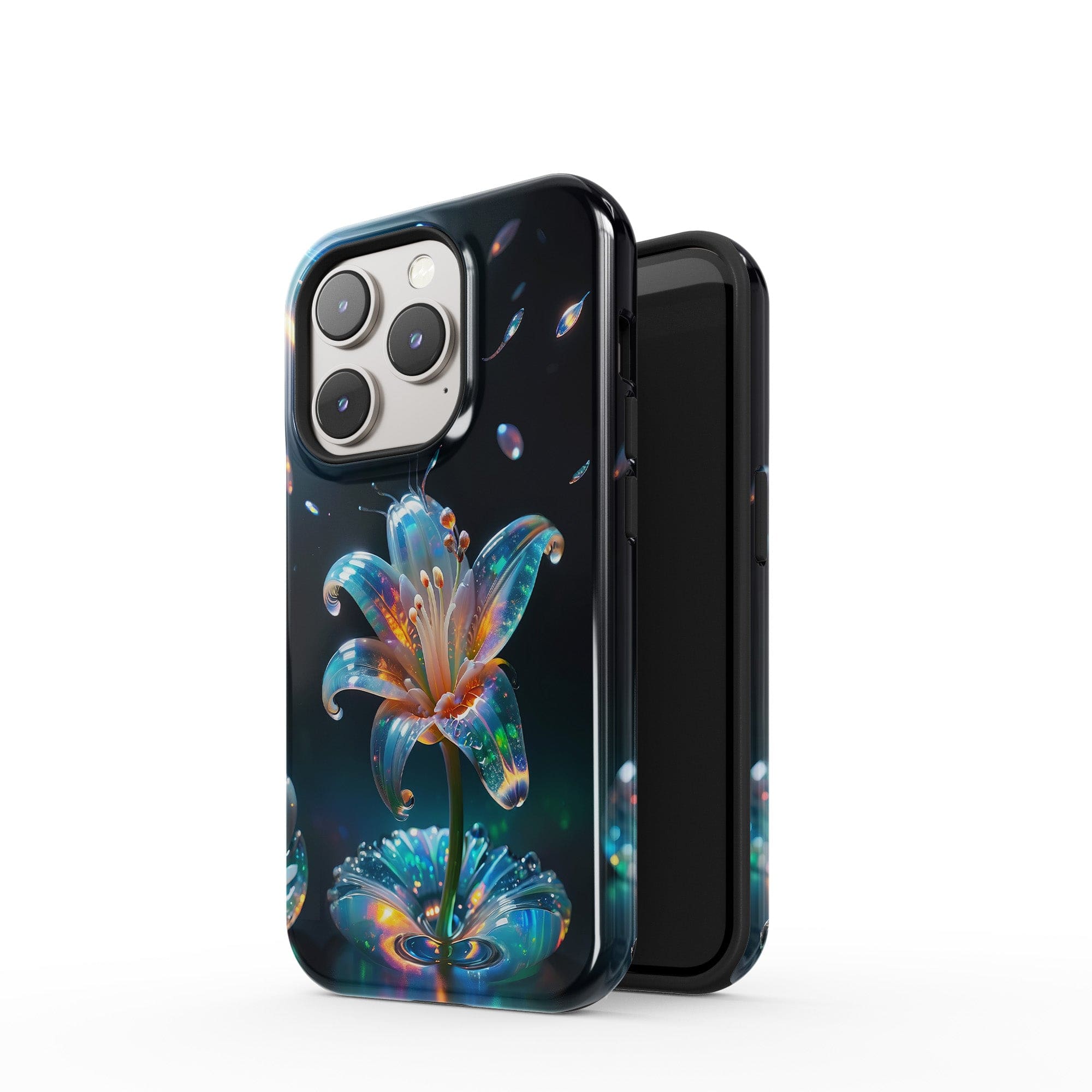 Eternal Prism | Crystal Flower Lily Case for iPhone 14 Pro