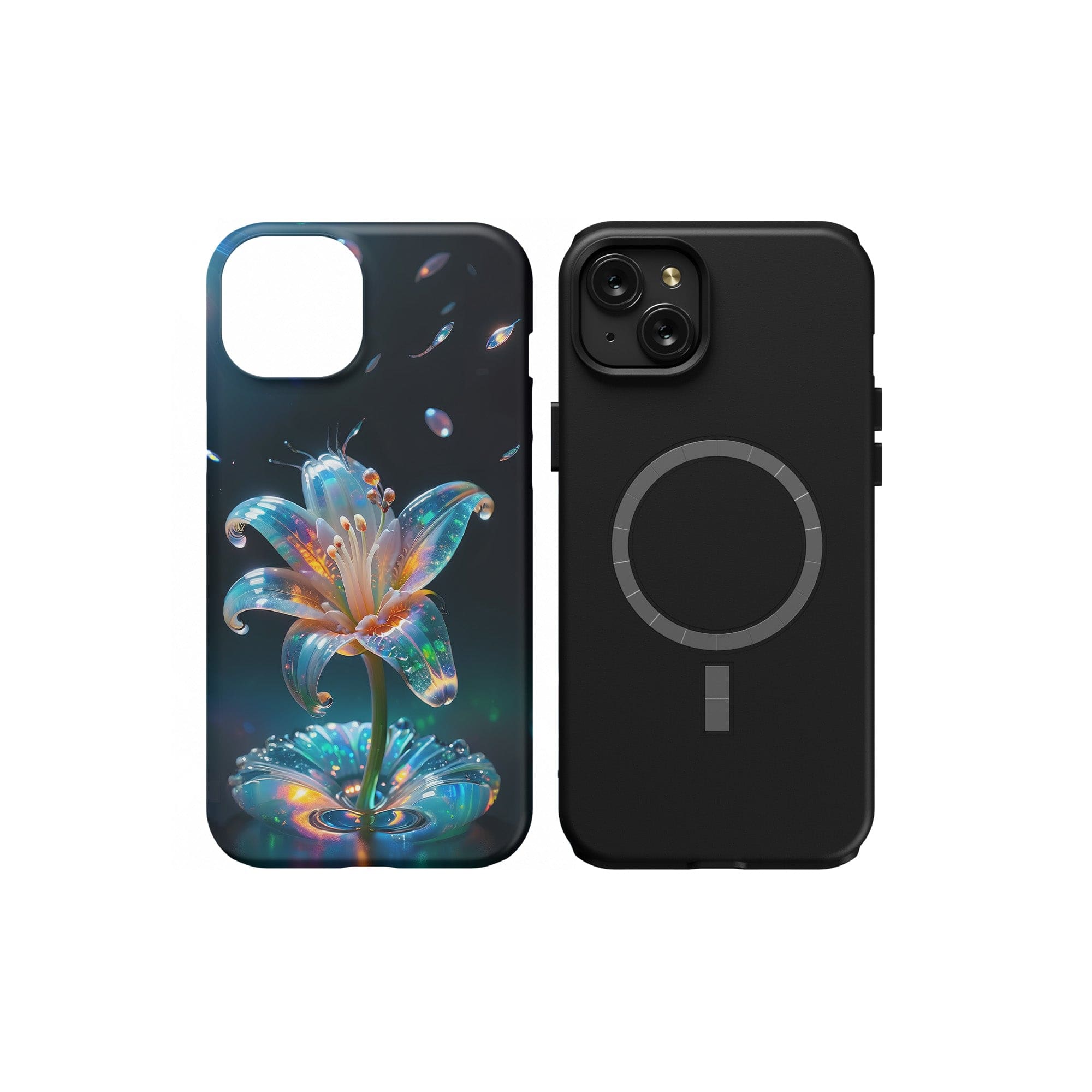 Eternal Prism | Crystal Flower Lily Case for iPhone 15