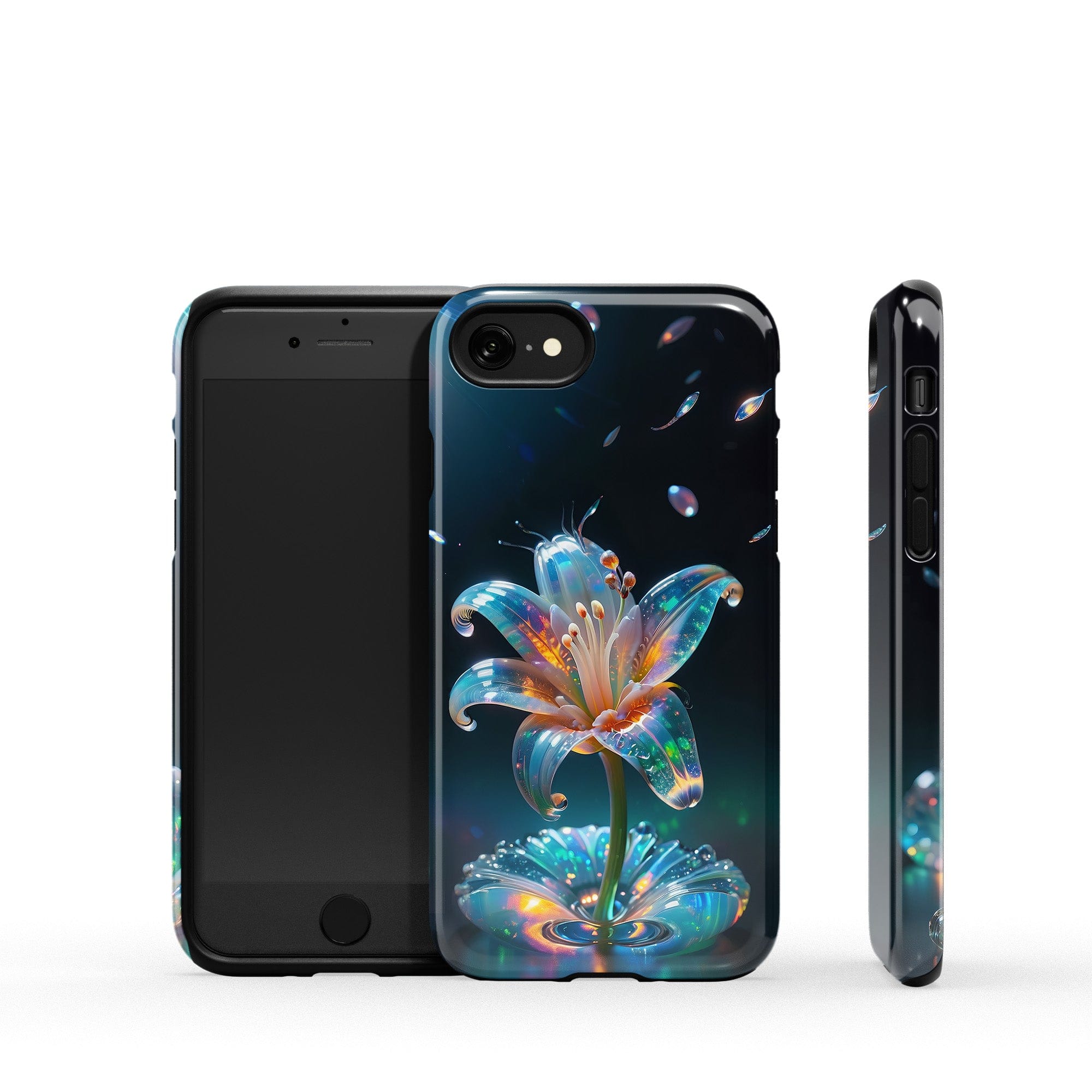 Eternal Prism | Crystal Flower Lily Case for iPhone SE