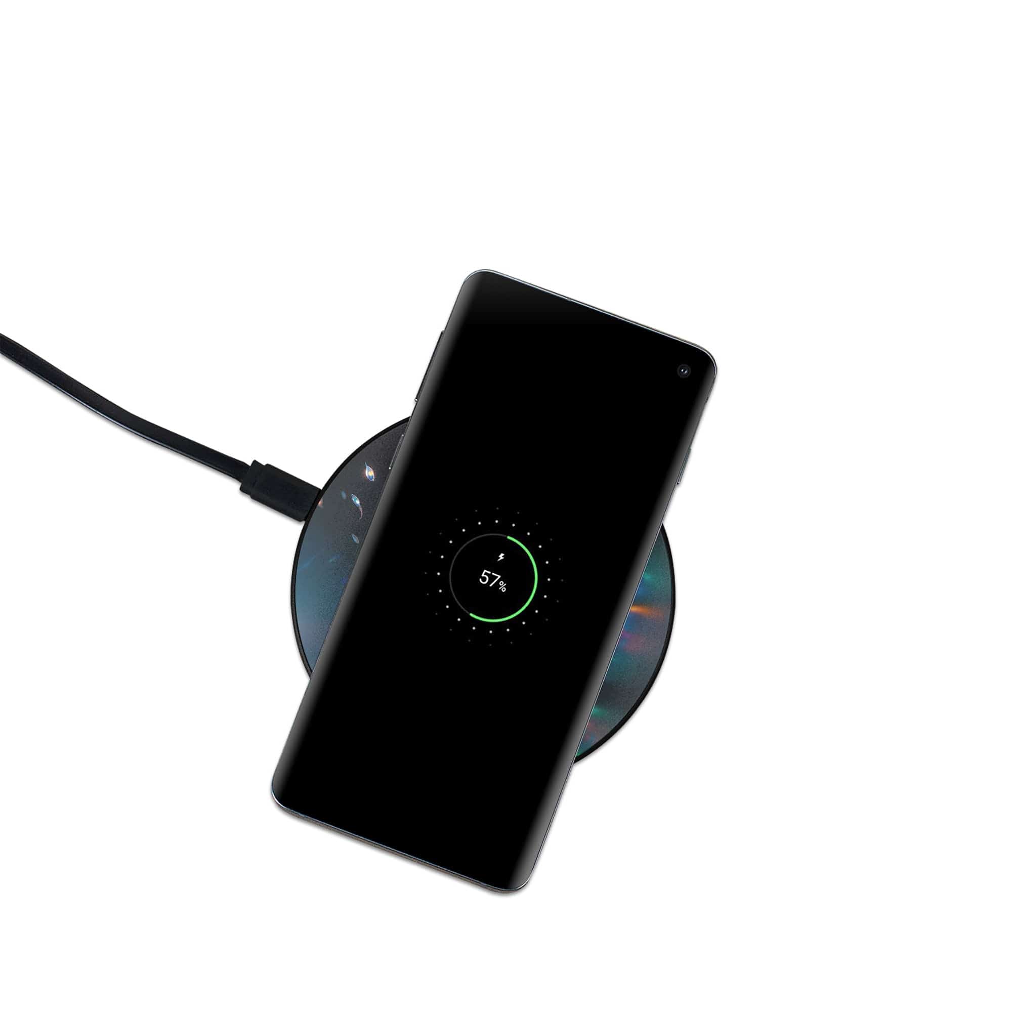 Eternal Prism | Crystal Flower Lily Wireless Charger in Black