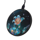 Eternal Prism | Crystal Flower Lily Wireless Charger in Black