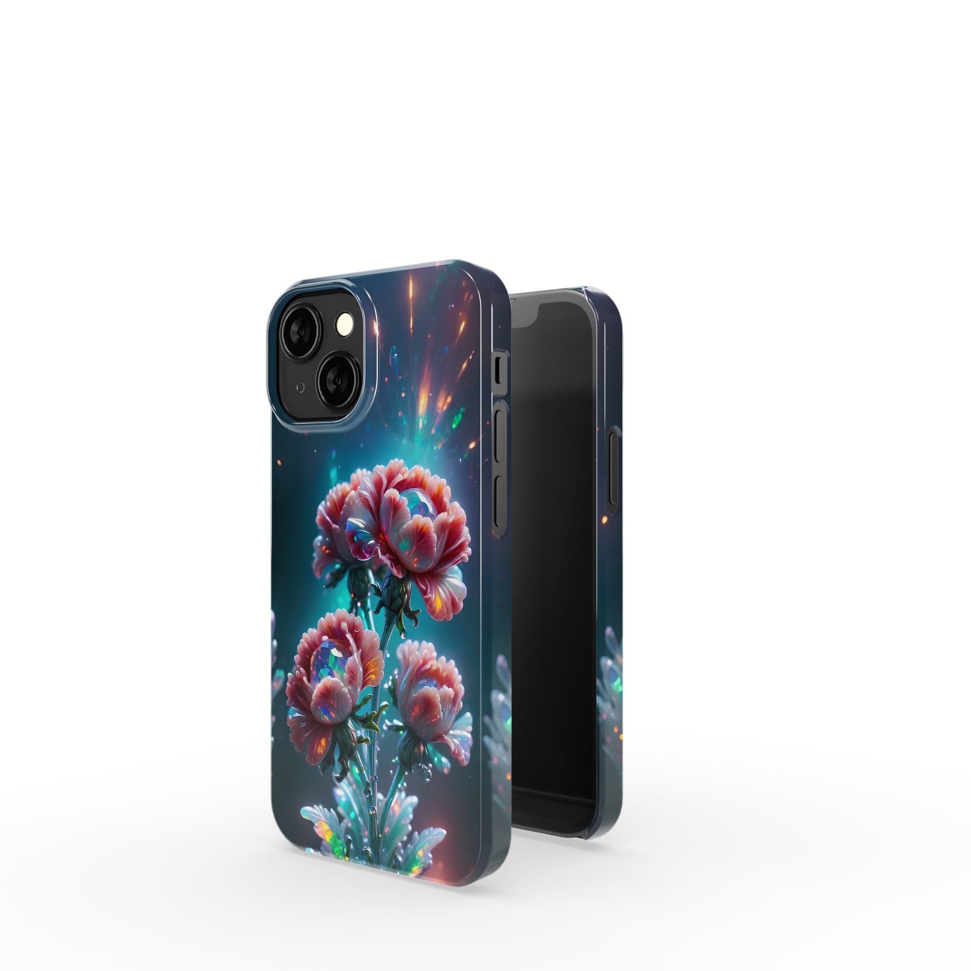 Exquisite Eruption | Crystal Flower Carnation Case for iPhone 13 Mini