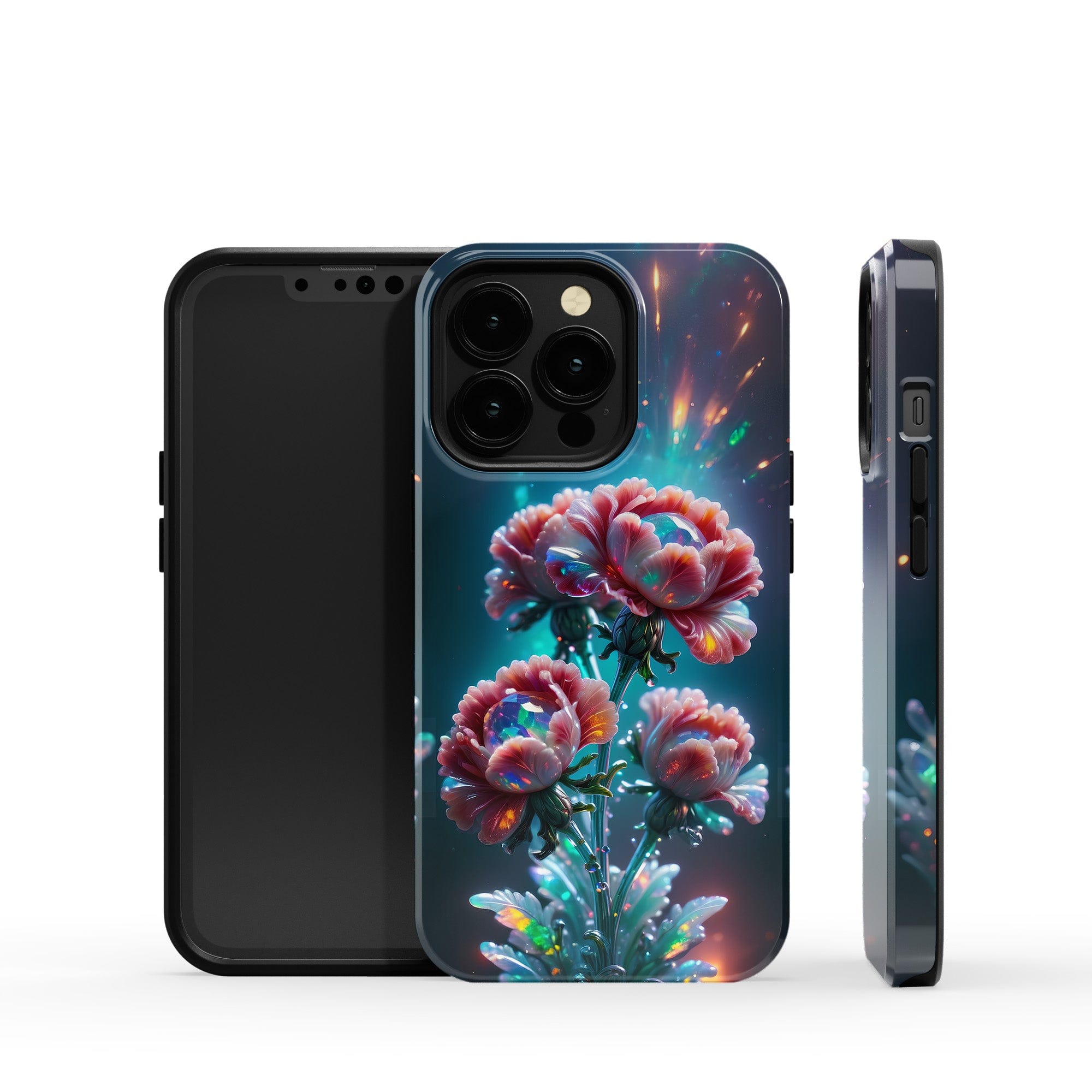 Exquisite Eruption | Crystal Flower Carnation Case for iPhone 13 Pro