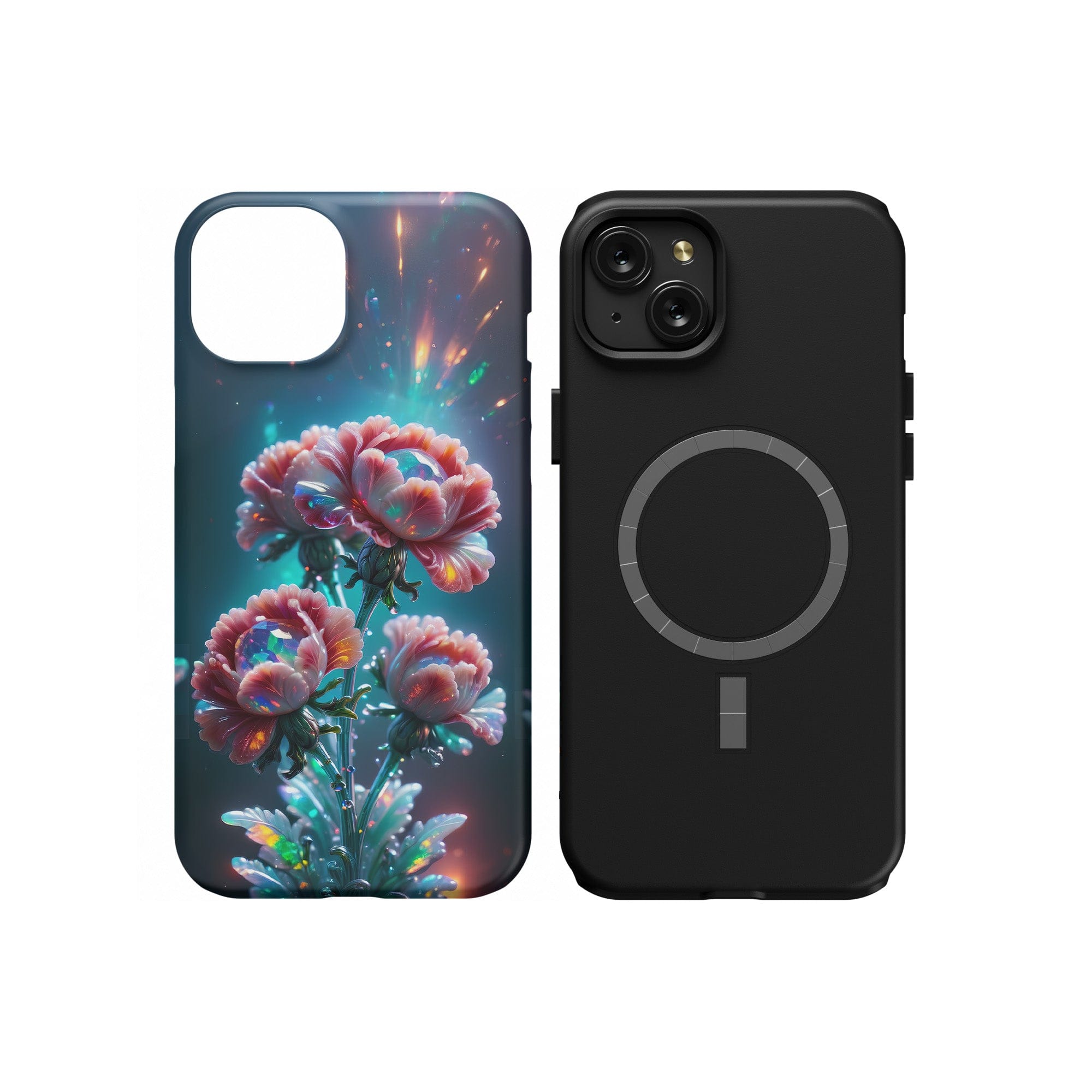 Exquisite Eruption | Crystal Flower Carnation Case for iPhone 15 Plus