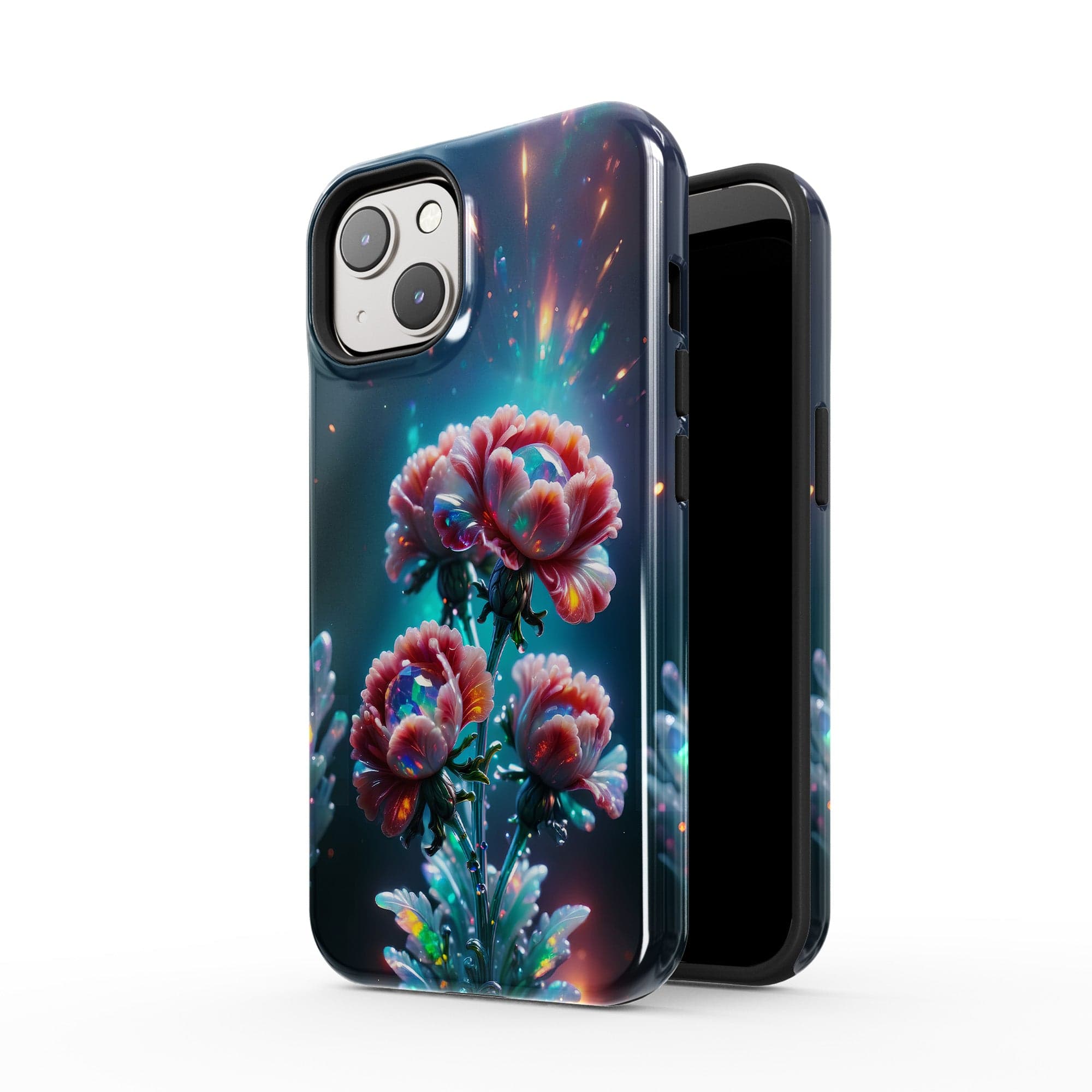 Exquisite Eruption | Crystal Flower Carnation Case for iPhone 14 Plus