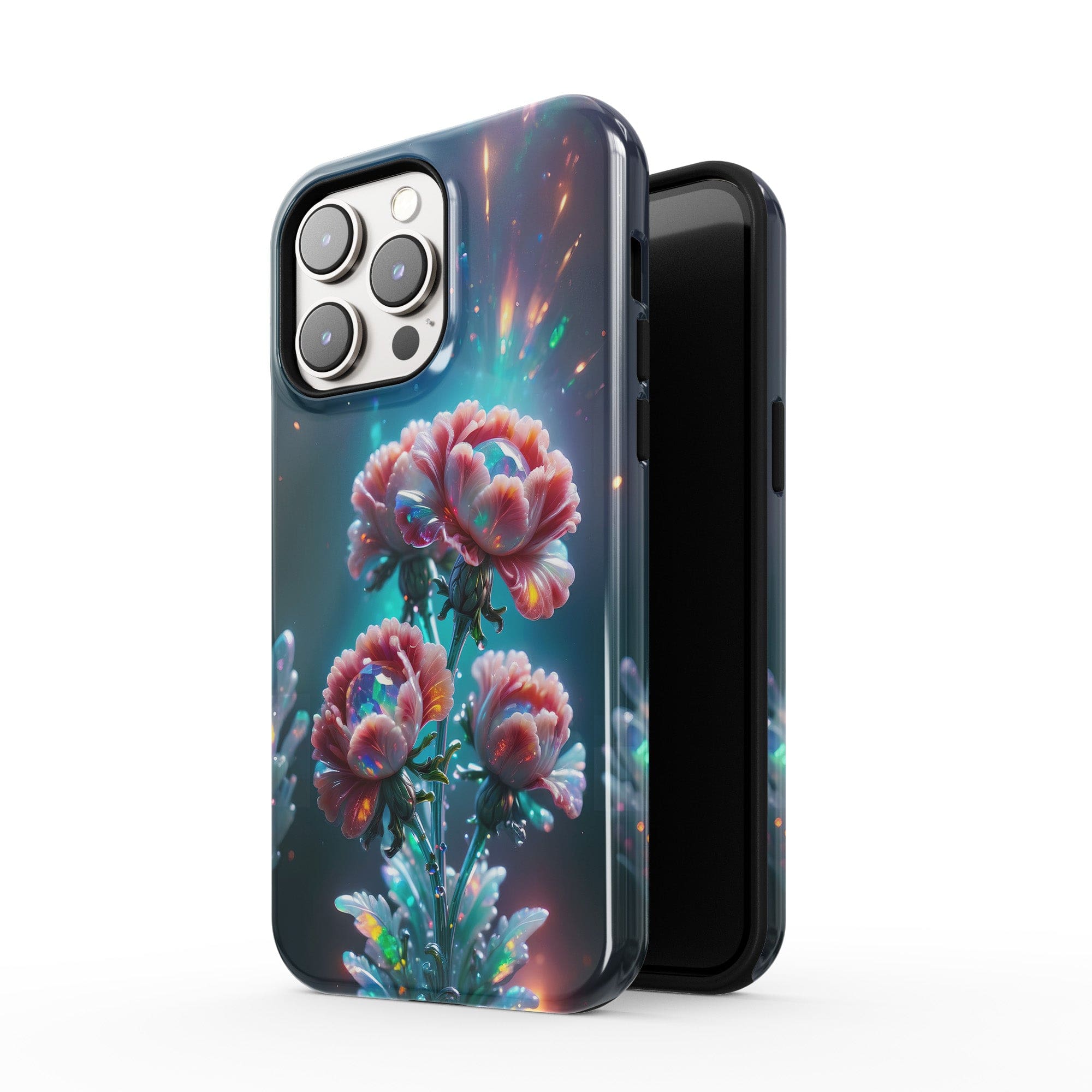 Exquisite Eruption | Crystal Flower Carnation Case for iPhone 14 Pro Max