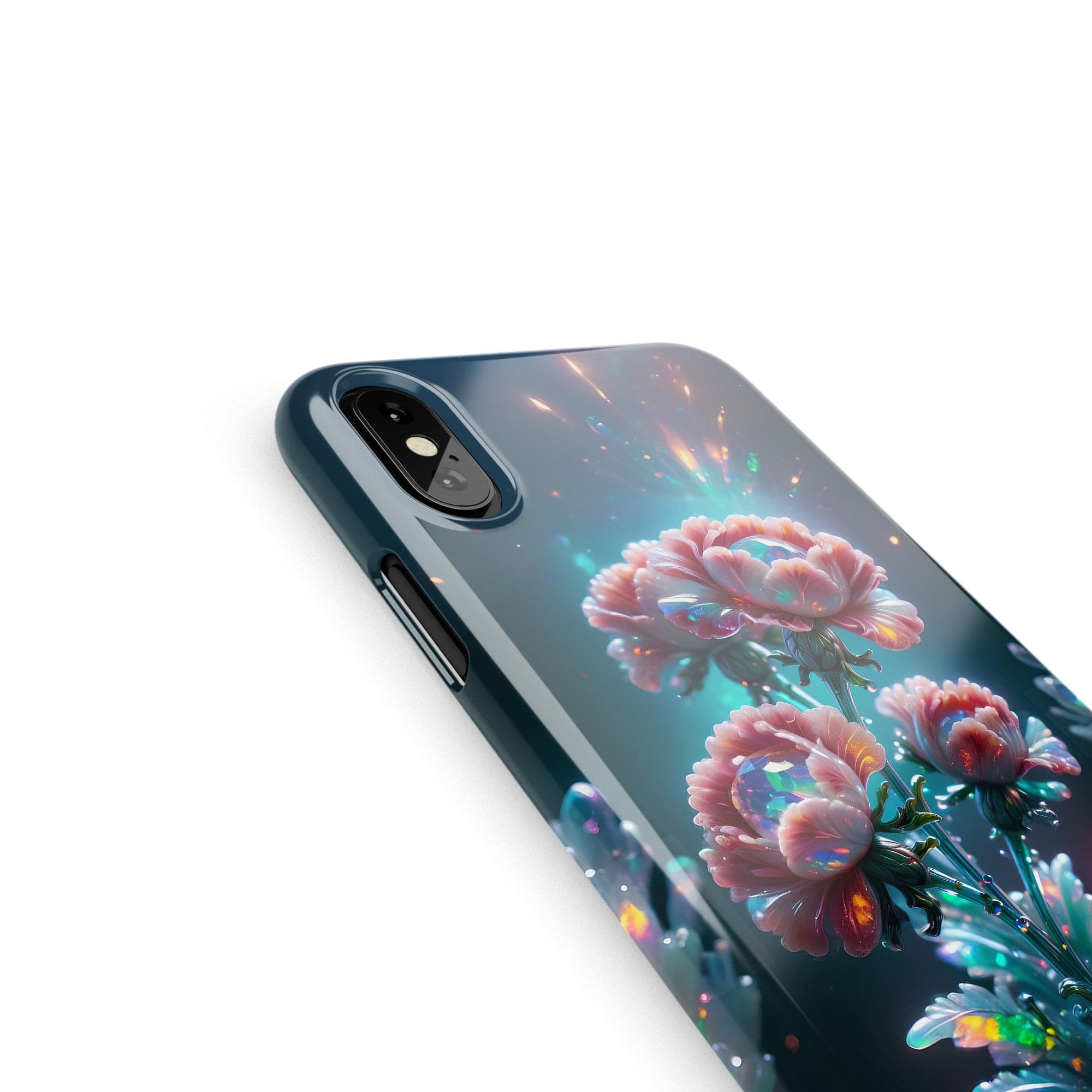 Exquisite Eruption | Crystal Flower Carnation Case for iPhone XS Max