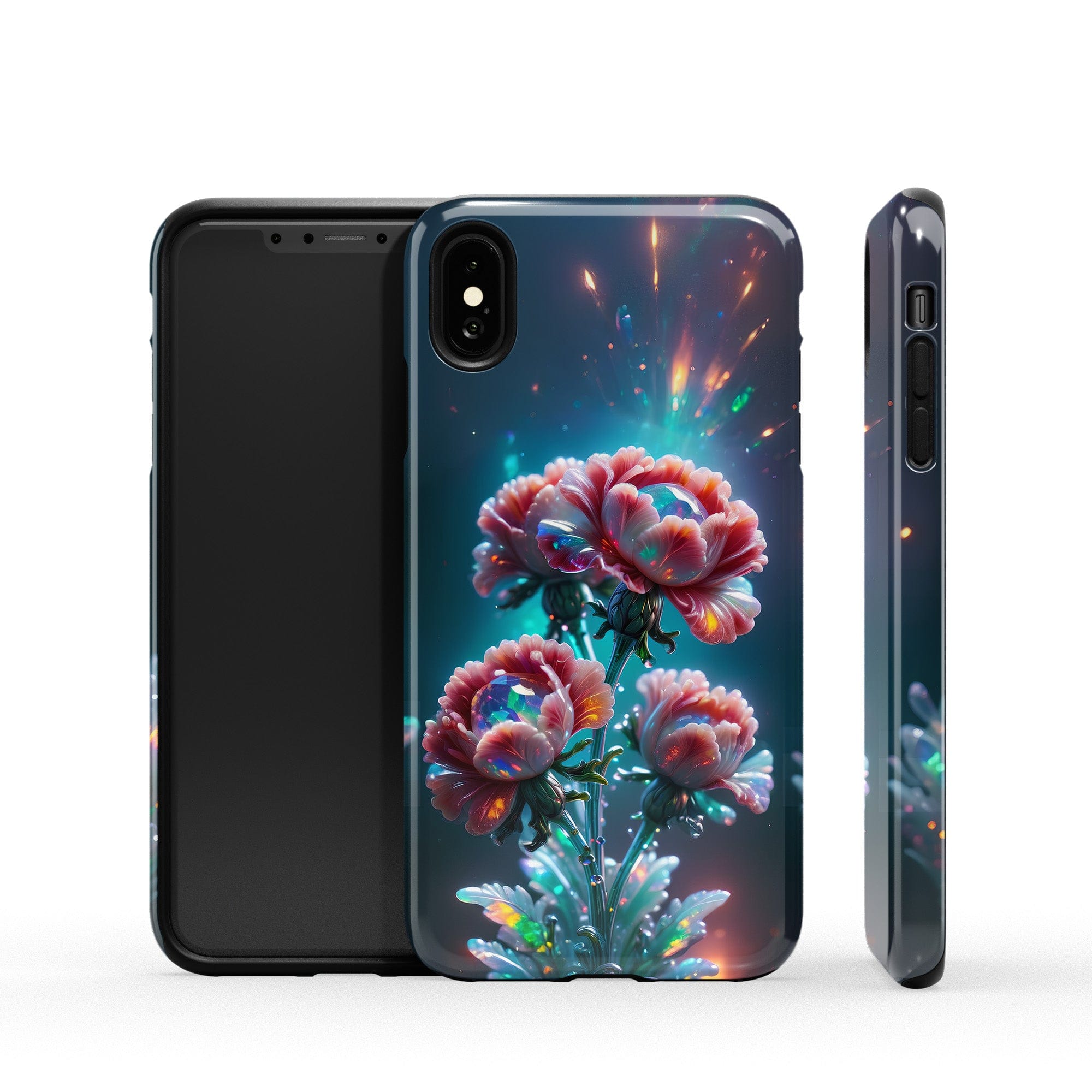 Exquisite Eruption | Crystal Flower Carnation Case for iPhone XS Max