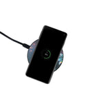 Exquisite Eruption | Crystal Flower Carnation Wireless Charger in Black