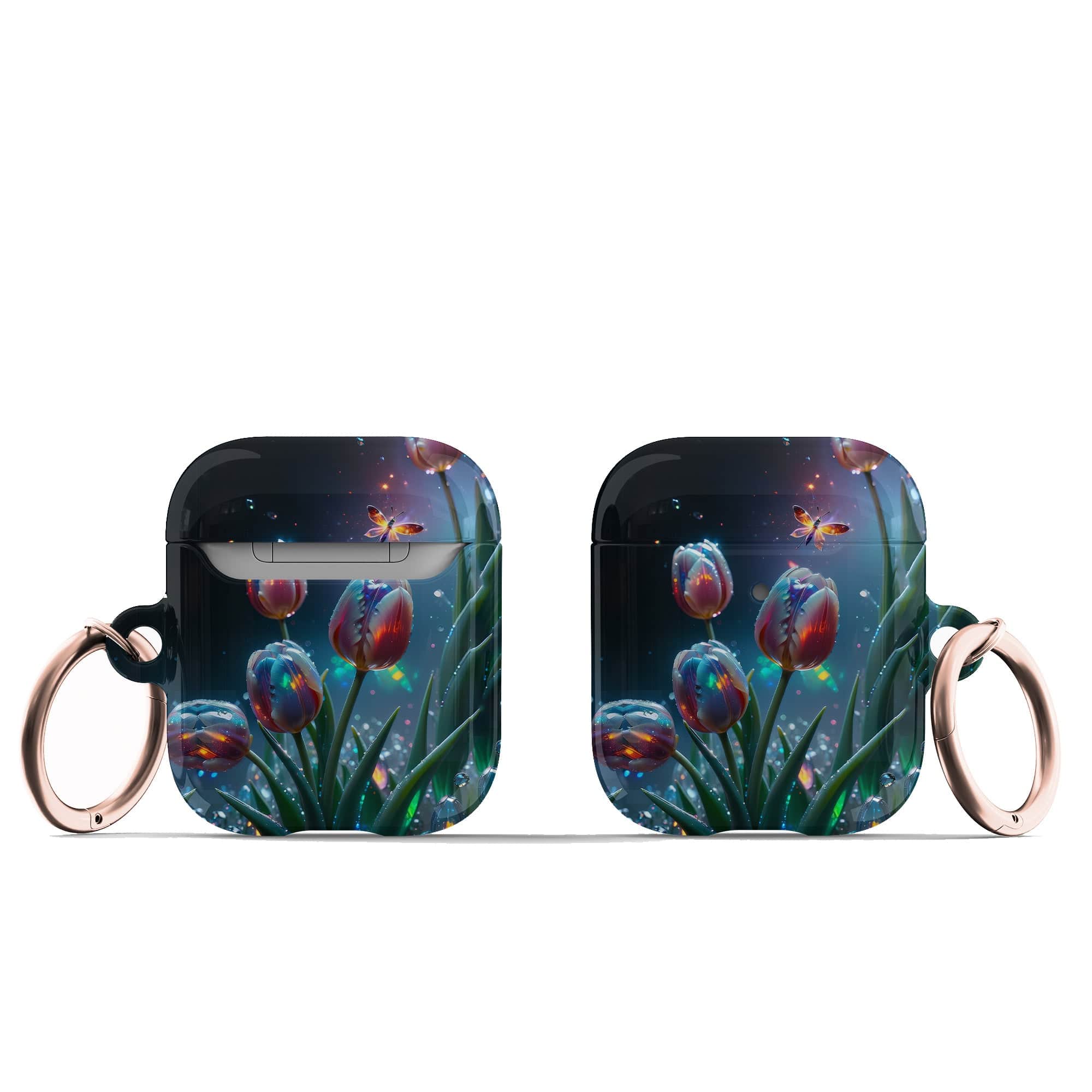 Gentle Twilight | Crystal Flower Tulip Apple AirPods Case for Apple AirPods 1&2