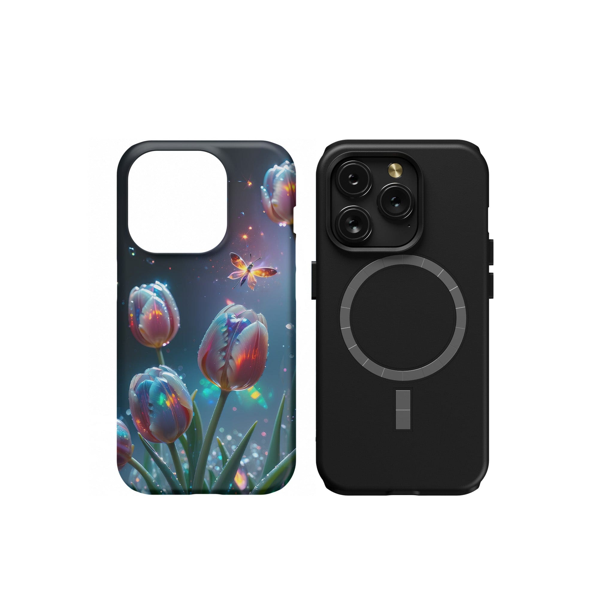 Gentle Twilight | Crystal Flower Tulip Case for iPhone 15 Pro