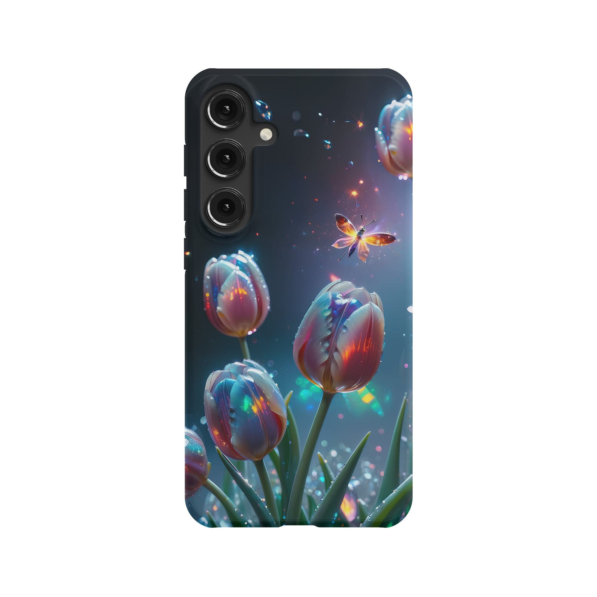 Gentle Twilight | Crystal Flower Tulip Samsung Case for Galaxy S24 Plus