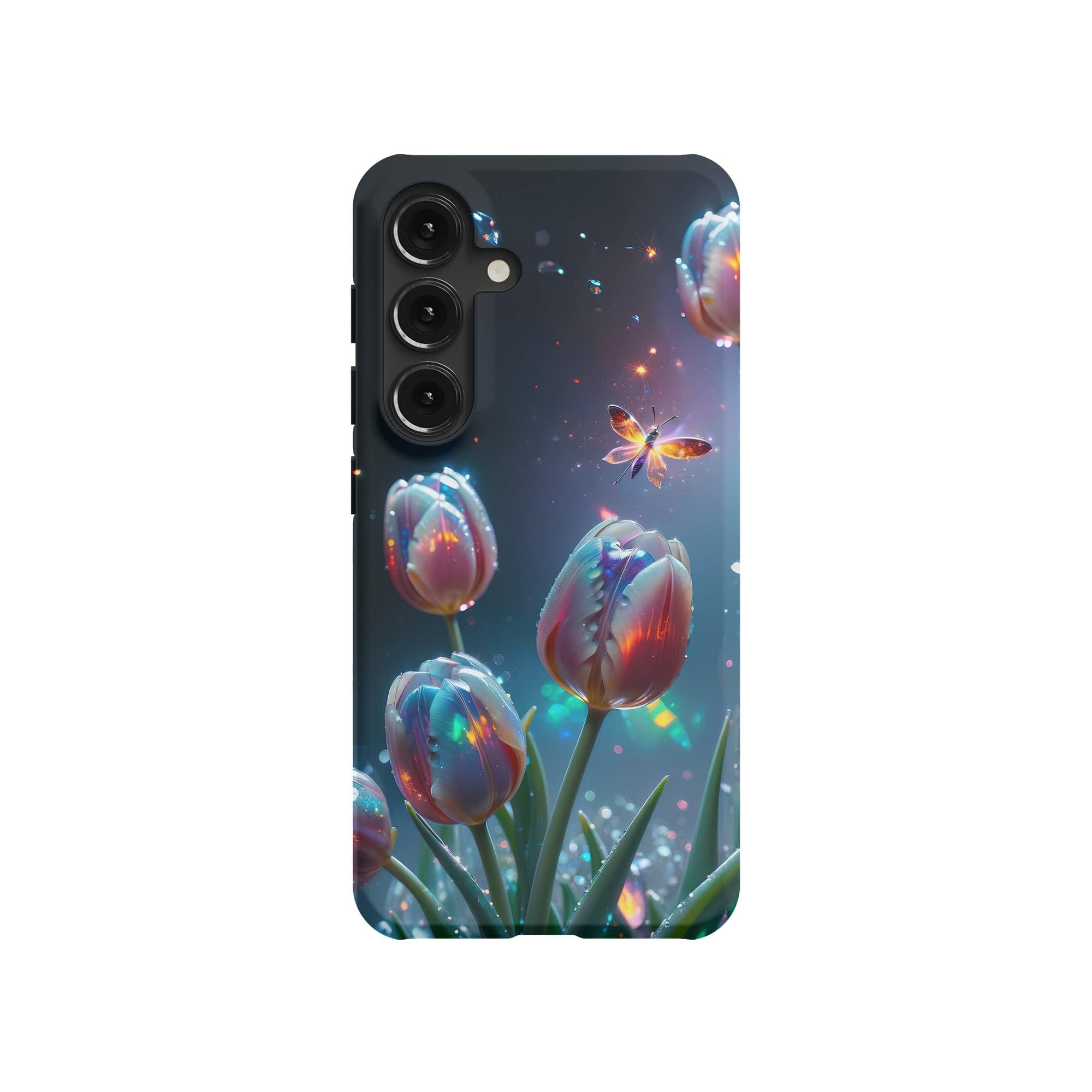 Gentle Twilight | Crystal Flower Tulip Samsung Case for Galaxy S24