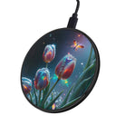 Gentle Twilight | Crystal Flower Tulip Wireless Charger in Black