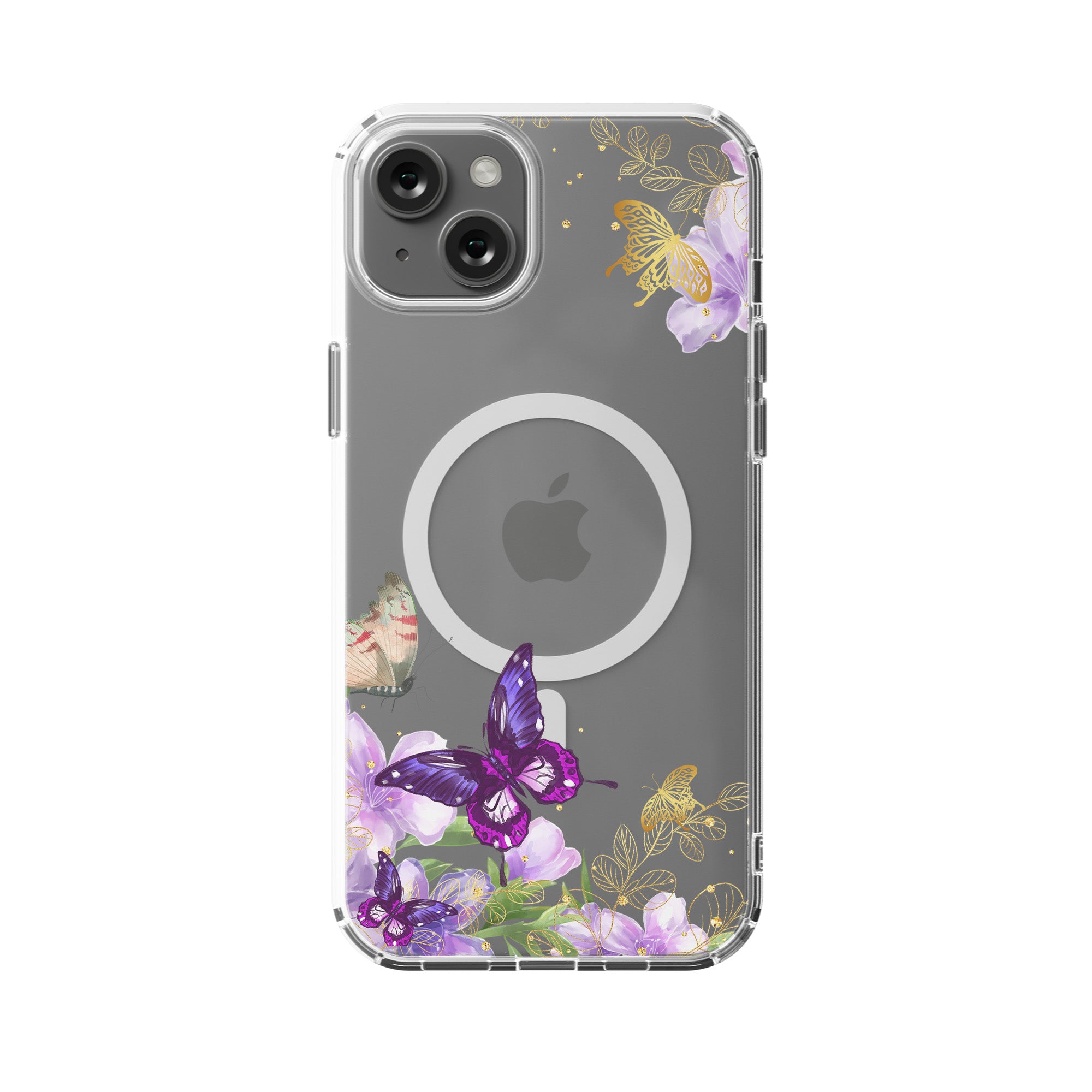 Gilded Flutters | Butterfly Case for iPhone 15 Plus