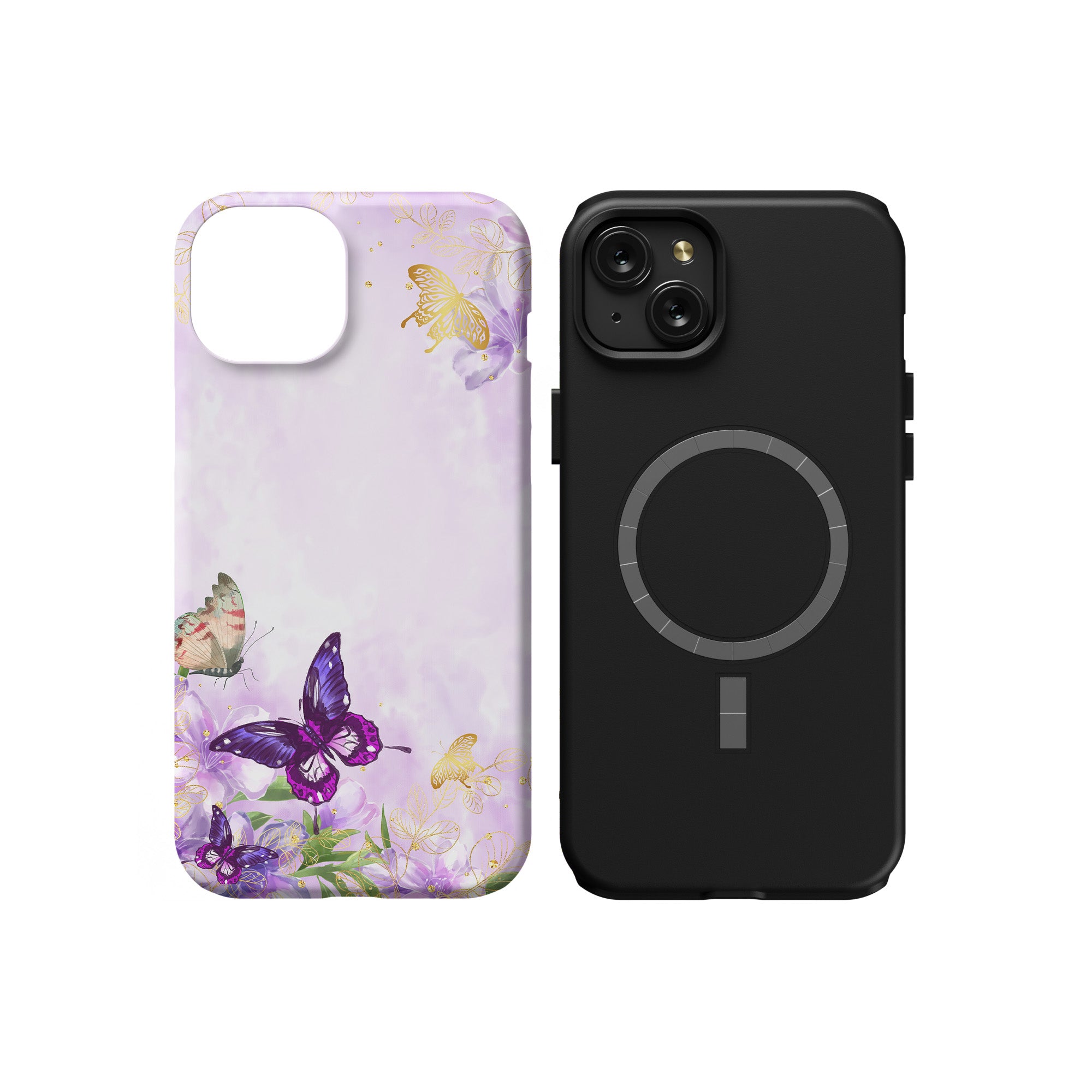 Gilded Flutters | Butterfly Case for iPhone 15 Plus