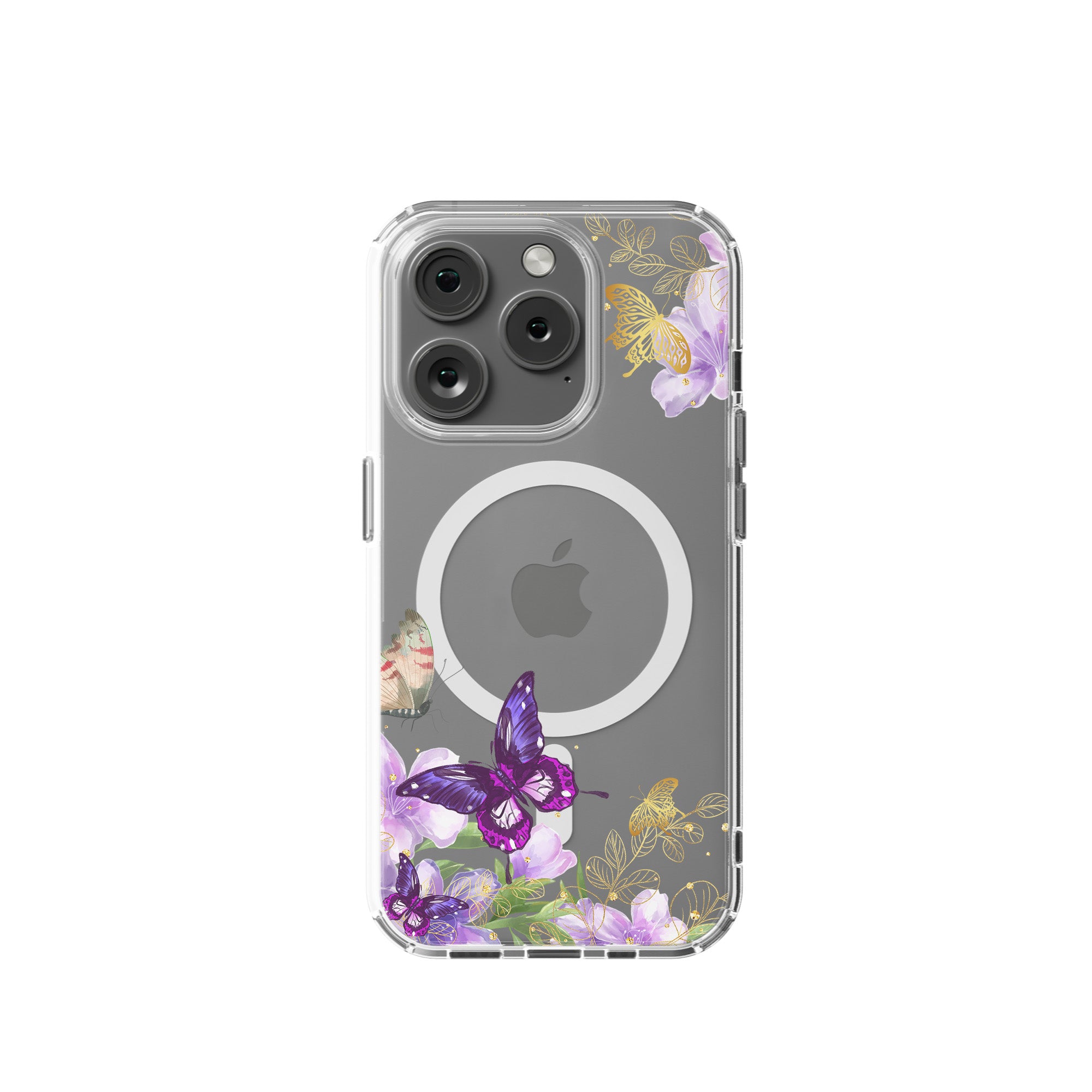 Gilded Flutters | Butterfly Case for iPhone 15 Pro