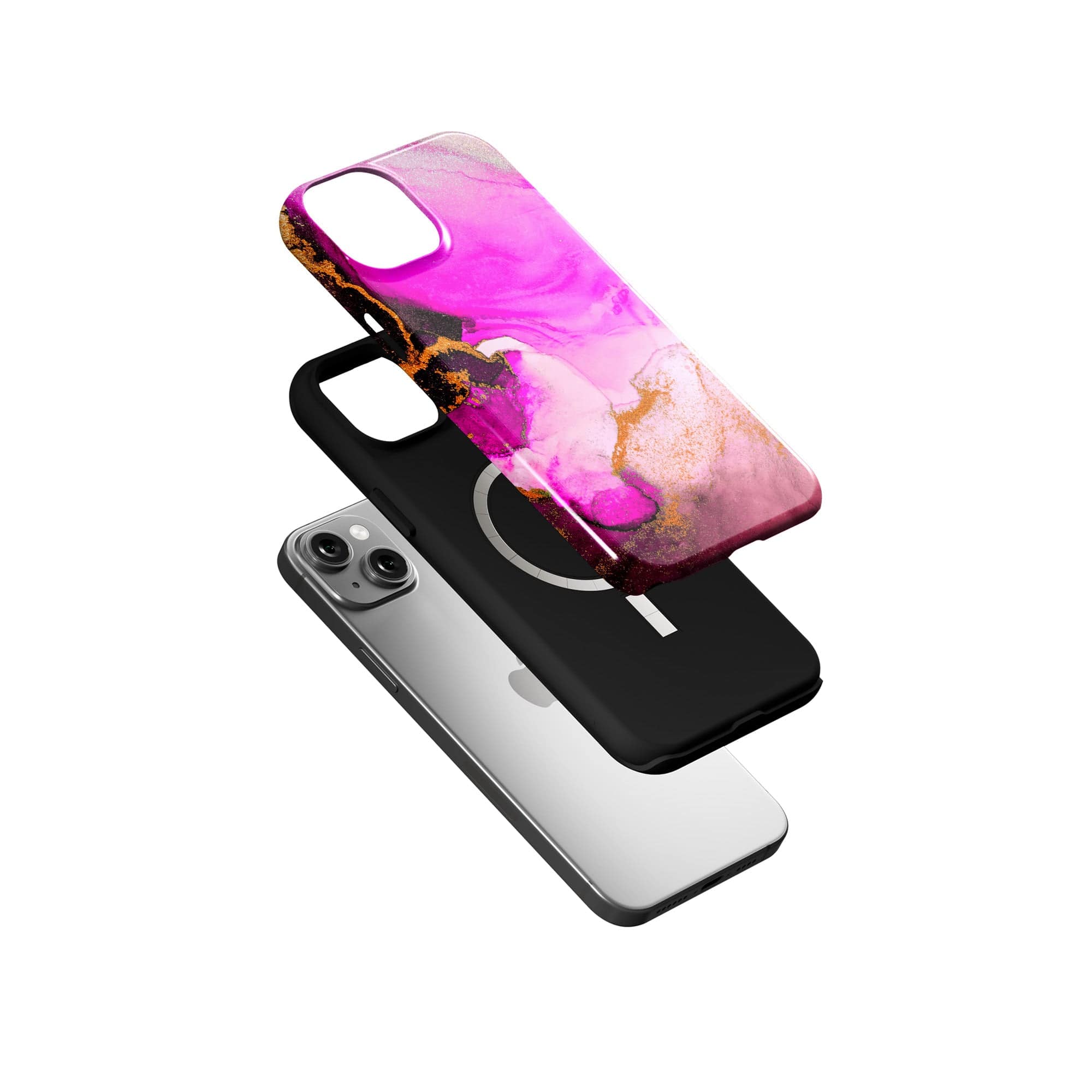 Notes of Pink | Marble Case for iPhone 15