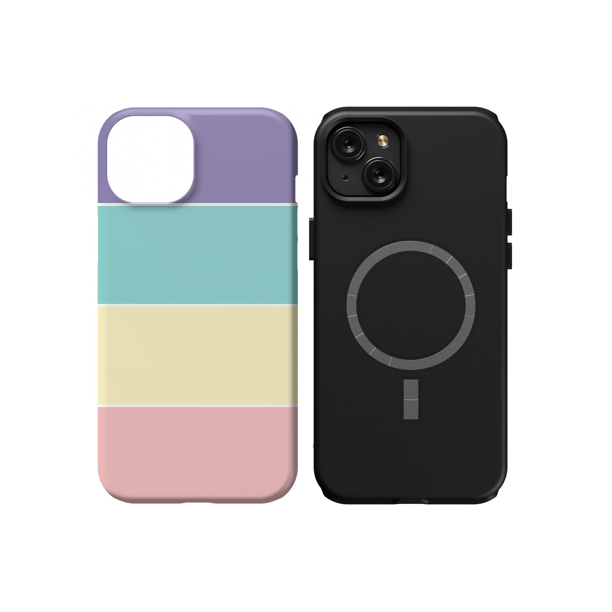 Pastel Stacks | Rectangle Shapes Case for iPhone 15 Plus