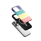 Pastel Stacks | Rectangle Shapes Case for iPhone 15 Pro