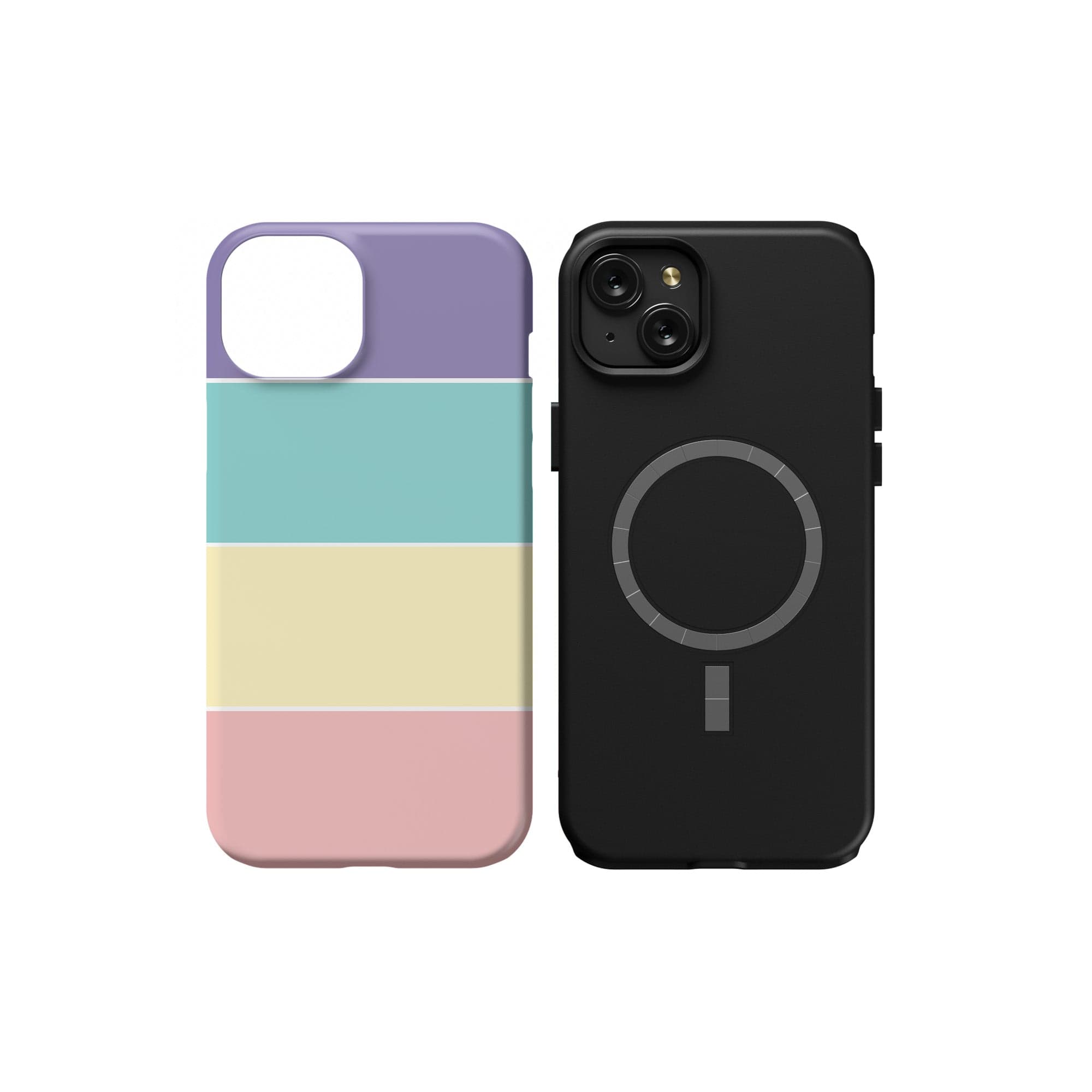 Pastel Stacks | Rectangle Shapes Case for iPhone 15